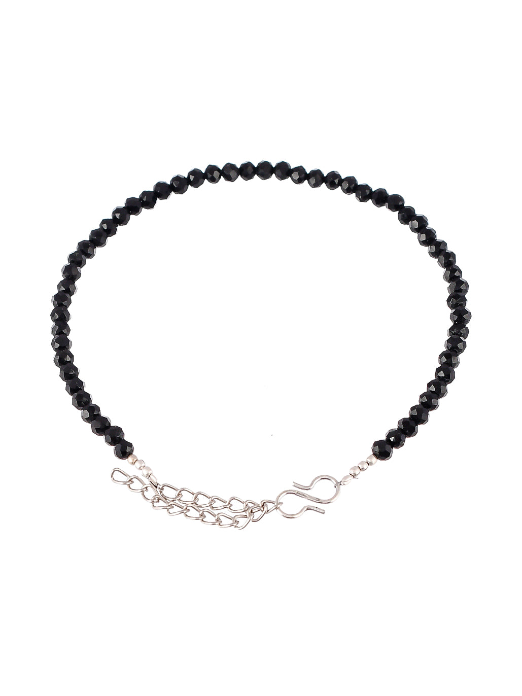 Black Onyx Faceted Beads Designer Anklet