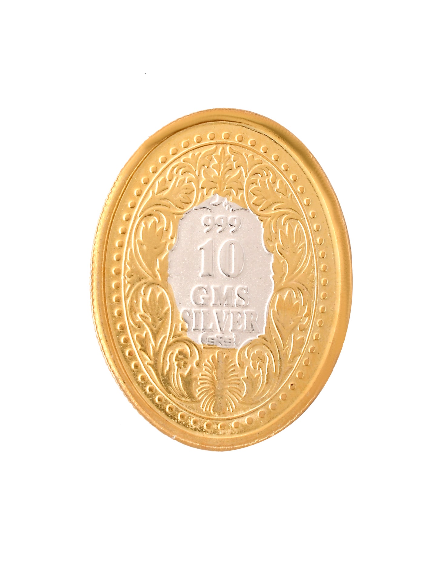 Silver Radha-Krishna 10 Grams Oval Shaped 999 Silver coin