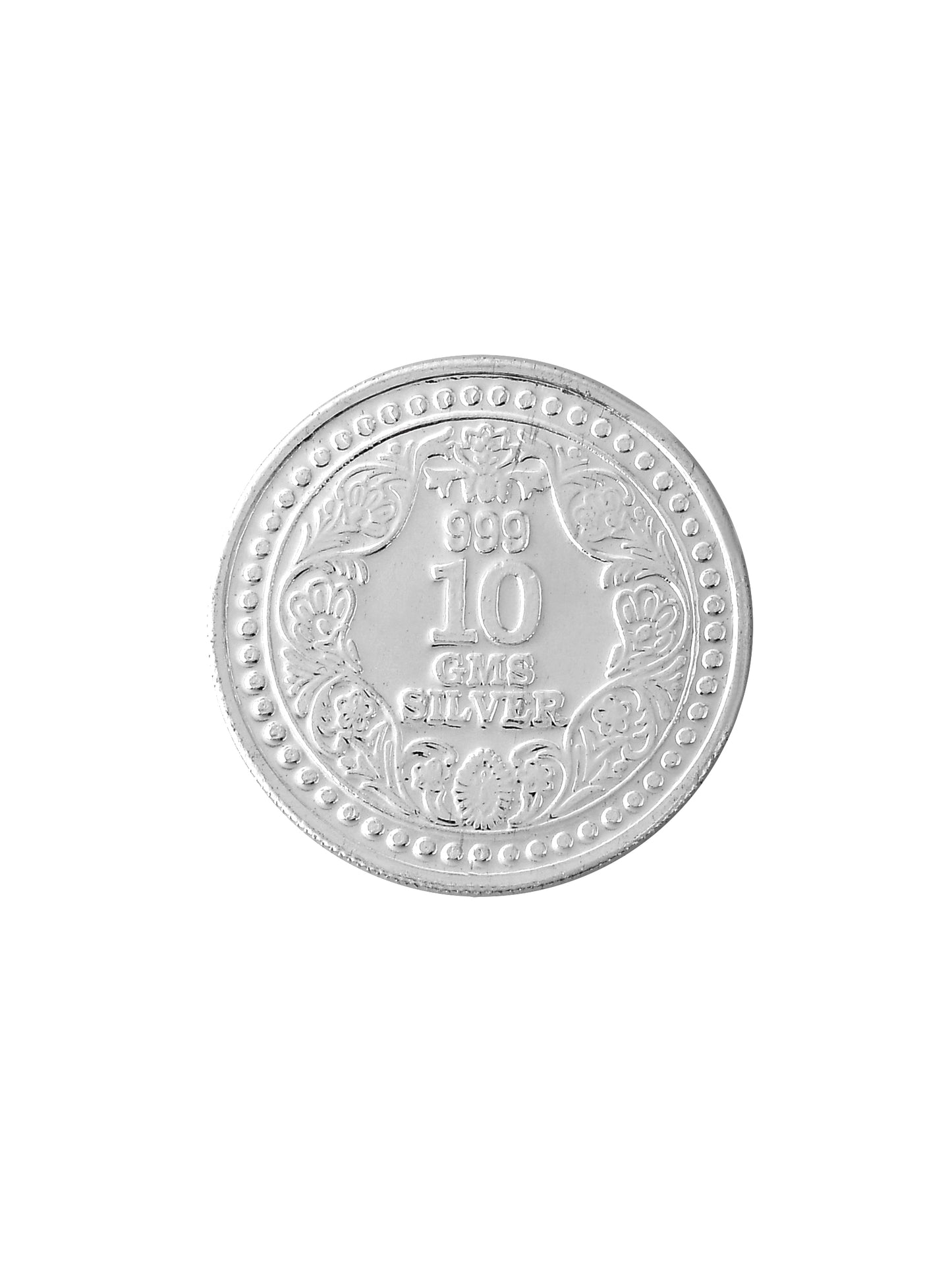 Silver Radha Krishna 10 Grams Circle Shaped 999 Silver Coin