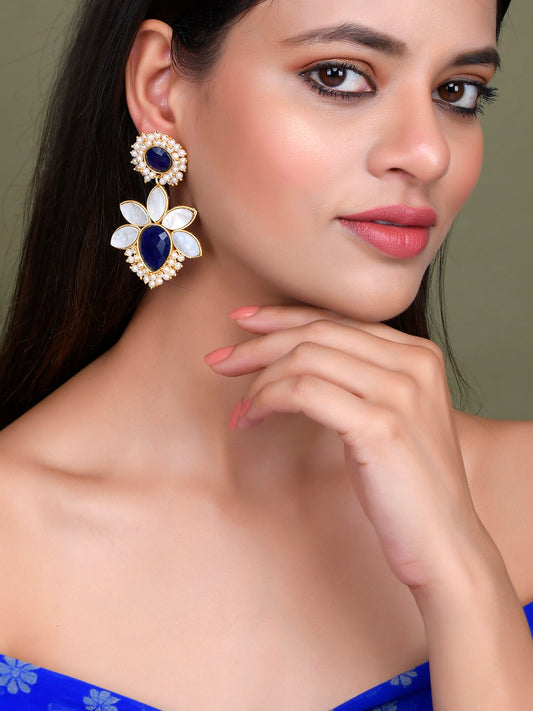 Traditional Heavy Floral Drop Earrings for Women Online