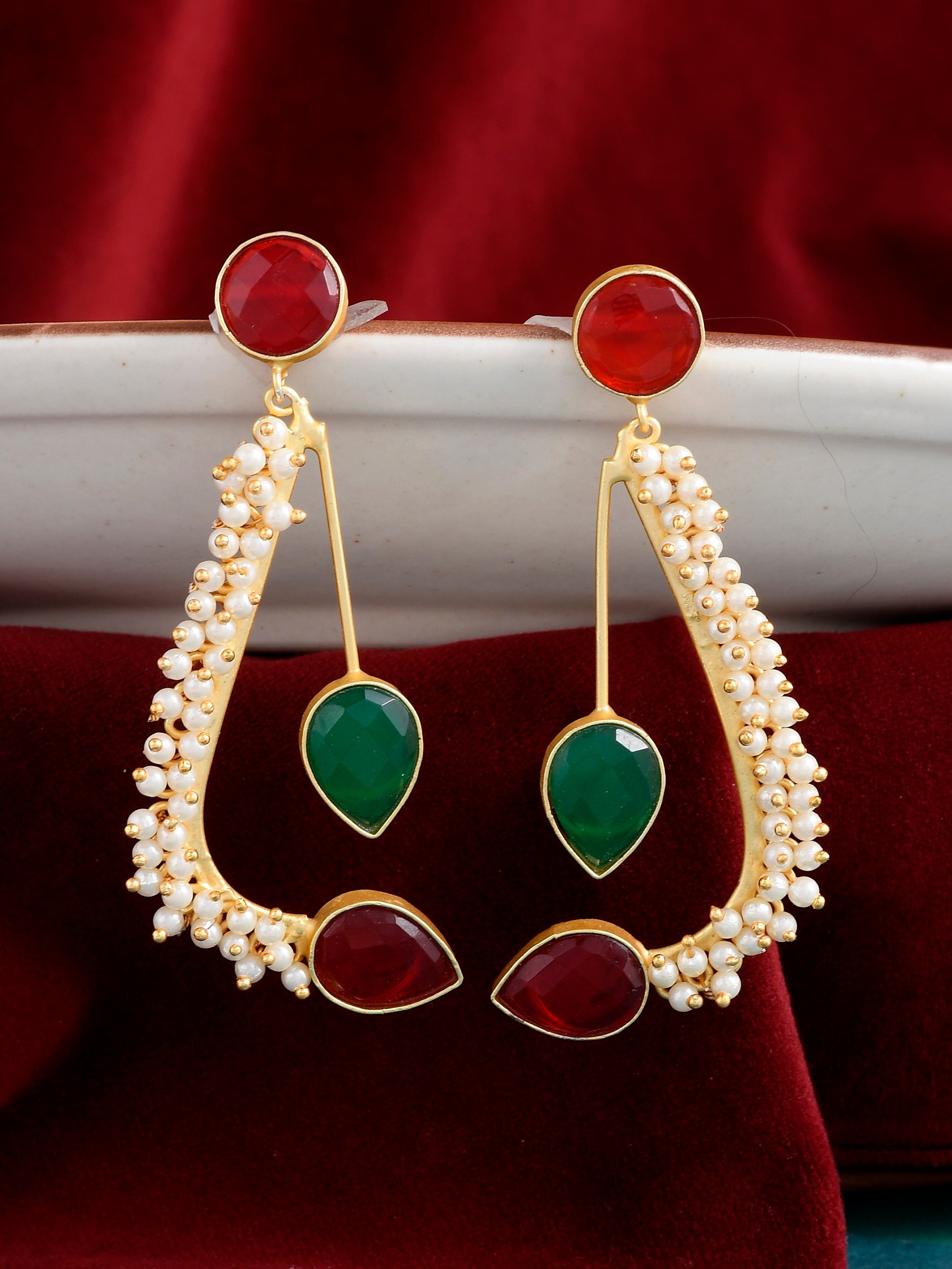 Flipkart.com - Buy Anish Pink golden Earring fancy Stylish Latest Design  Jewelry for women & girls Alloy Jhumki Earring Online at Best Prices in  India