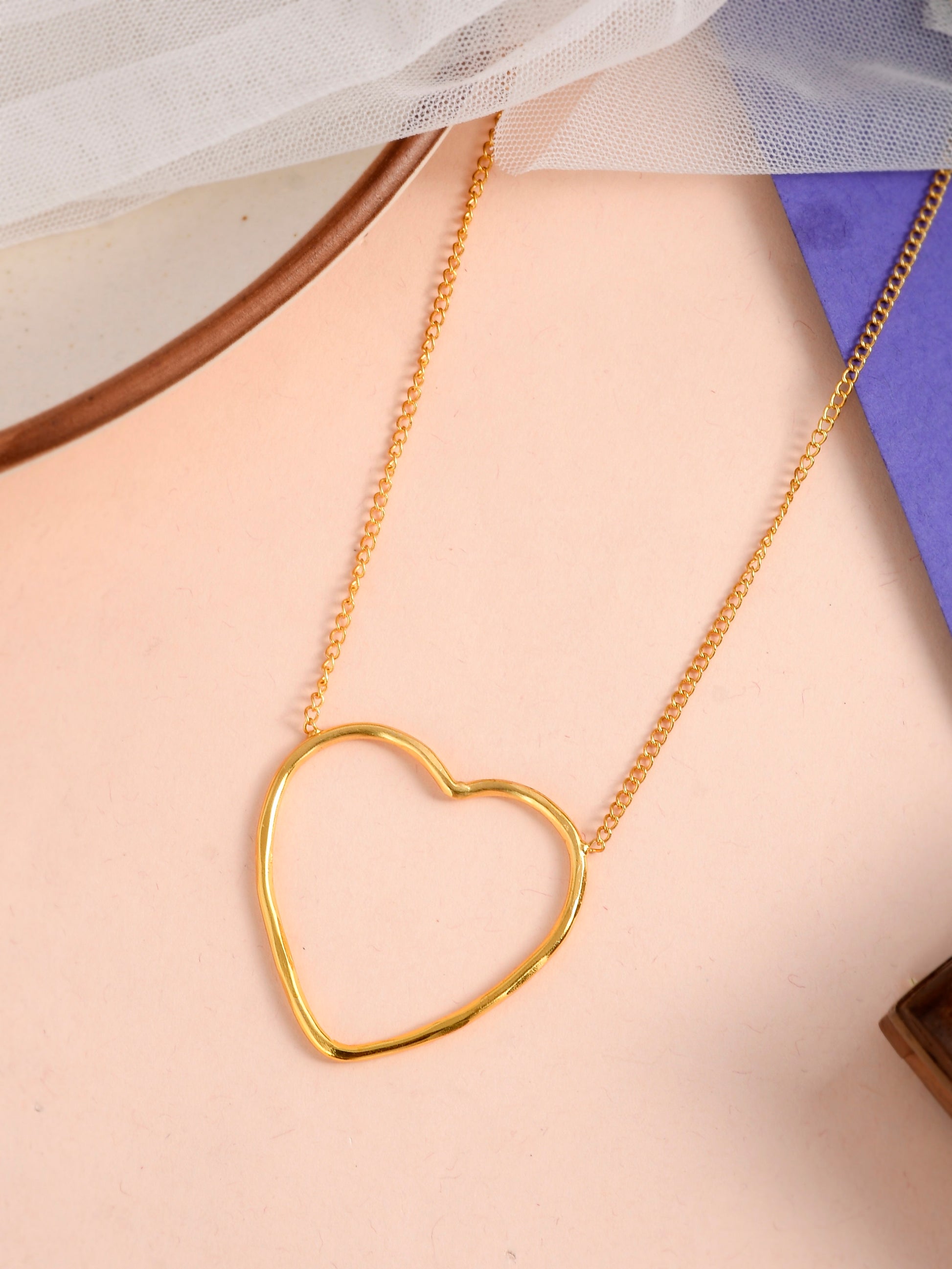 Gold Plated Heart Pendant Gold Plated Necklaces for Women Online