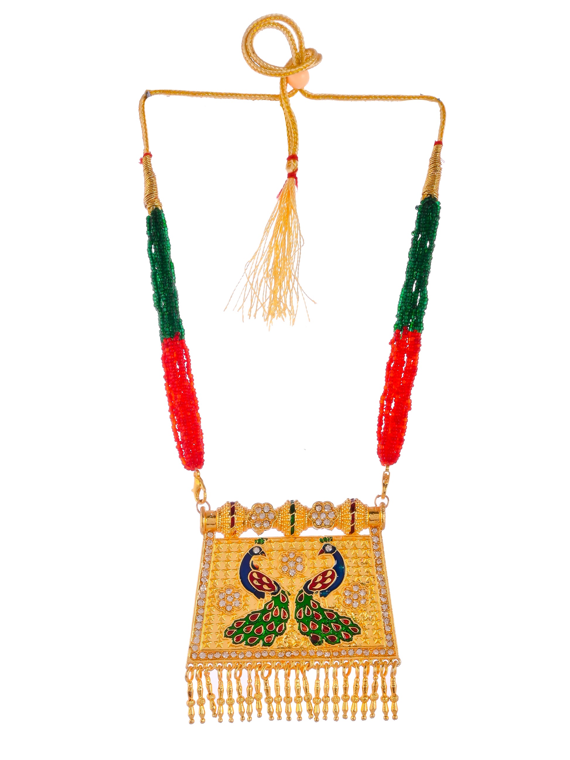 Gold Plated Ethnic Meenakari Necklace