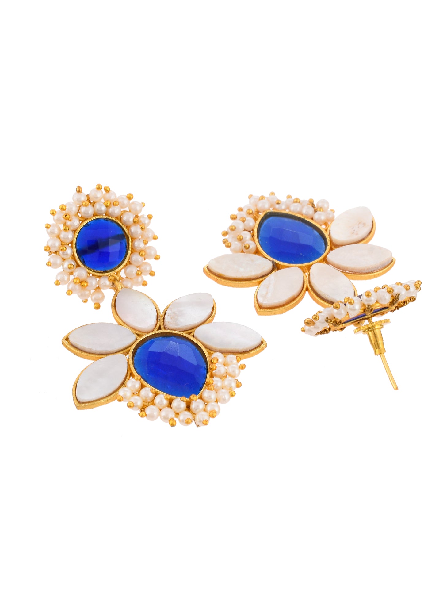 Traditional Heavy Floral Drop Earrings