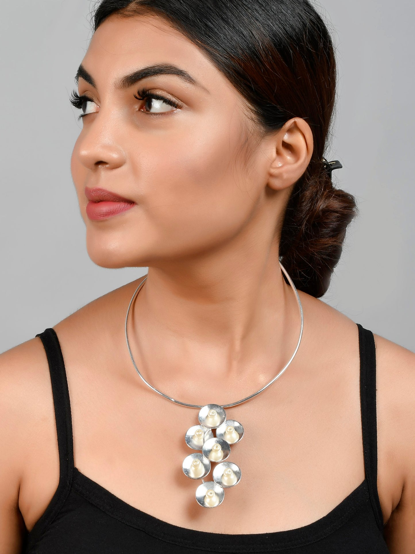 Serene Silver Plated Choker Necklace
