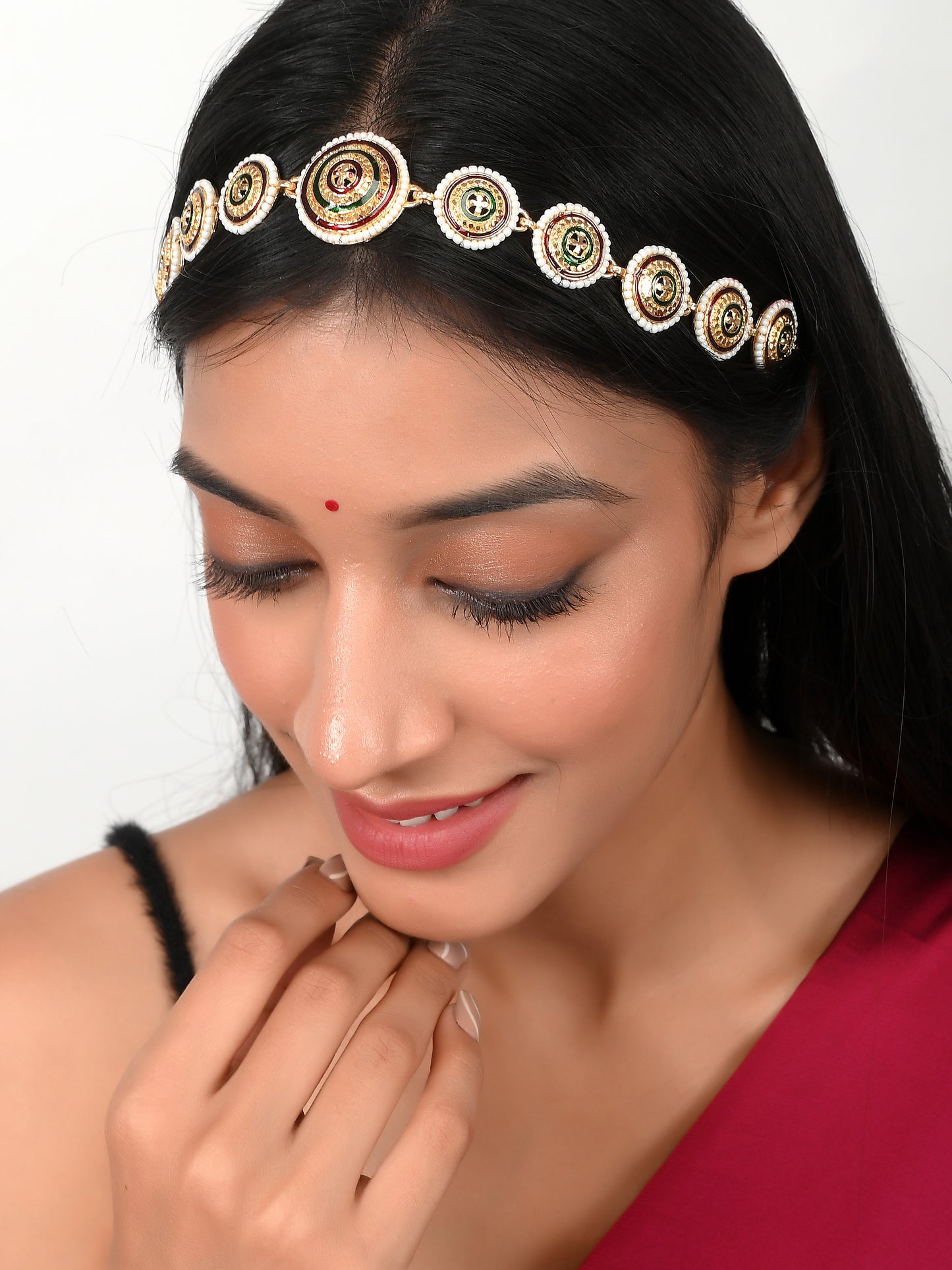 Gold Plated Rajasthani Rajputi Traditional Mehri Head Chain