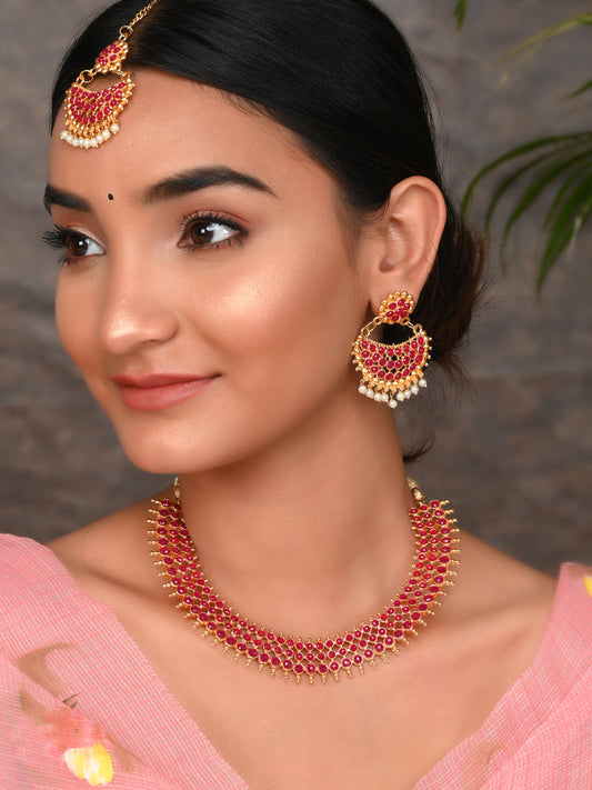Gold Plated With Maang Tikka Jewellery Sets for Women Online