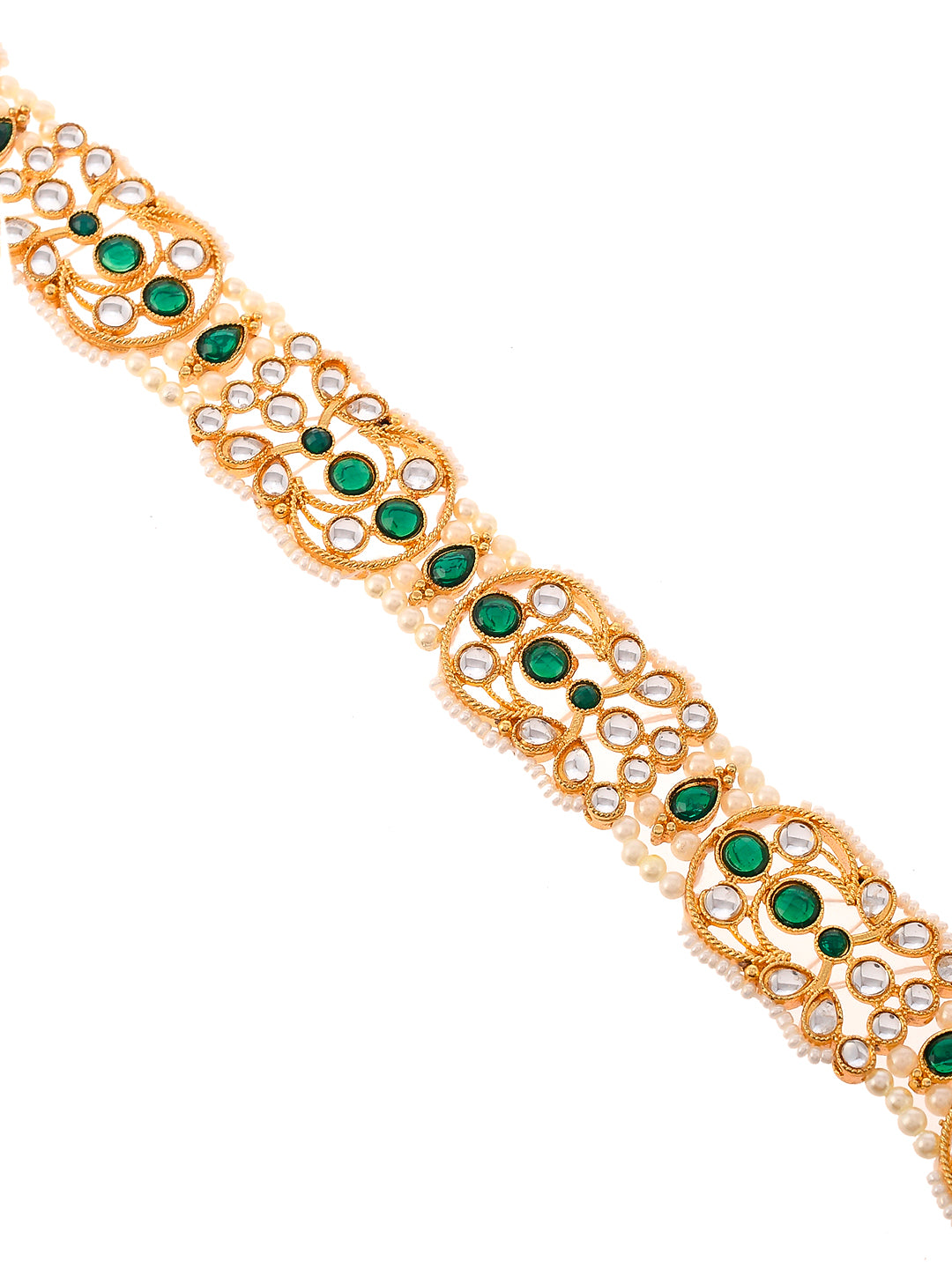 Gold Plated Cubic Zirconia Stone Studded Ethnic Matha Patti