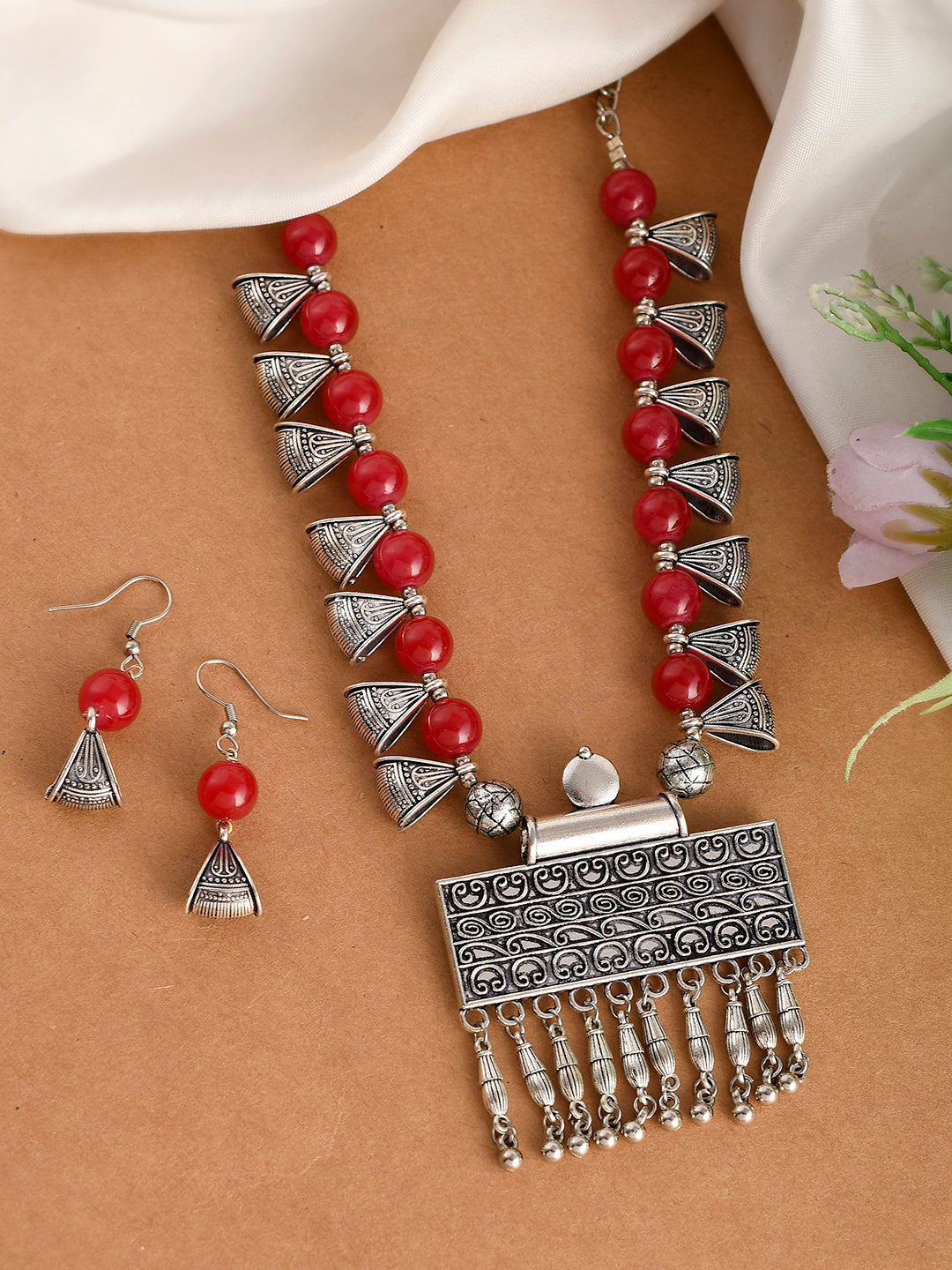 Silver Plated Oxidised Handcrafted Jewellery Sets for Women Online