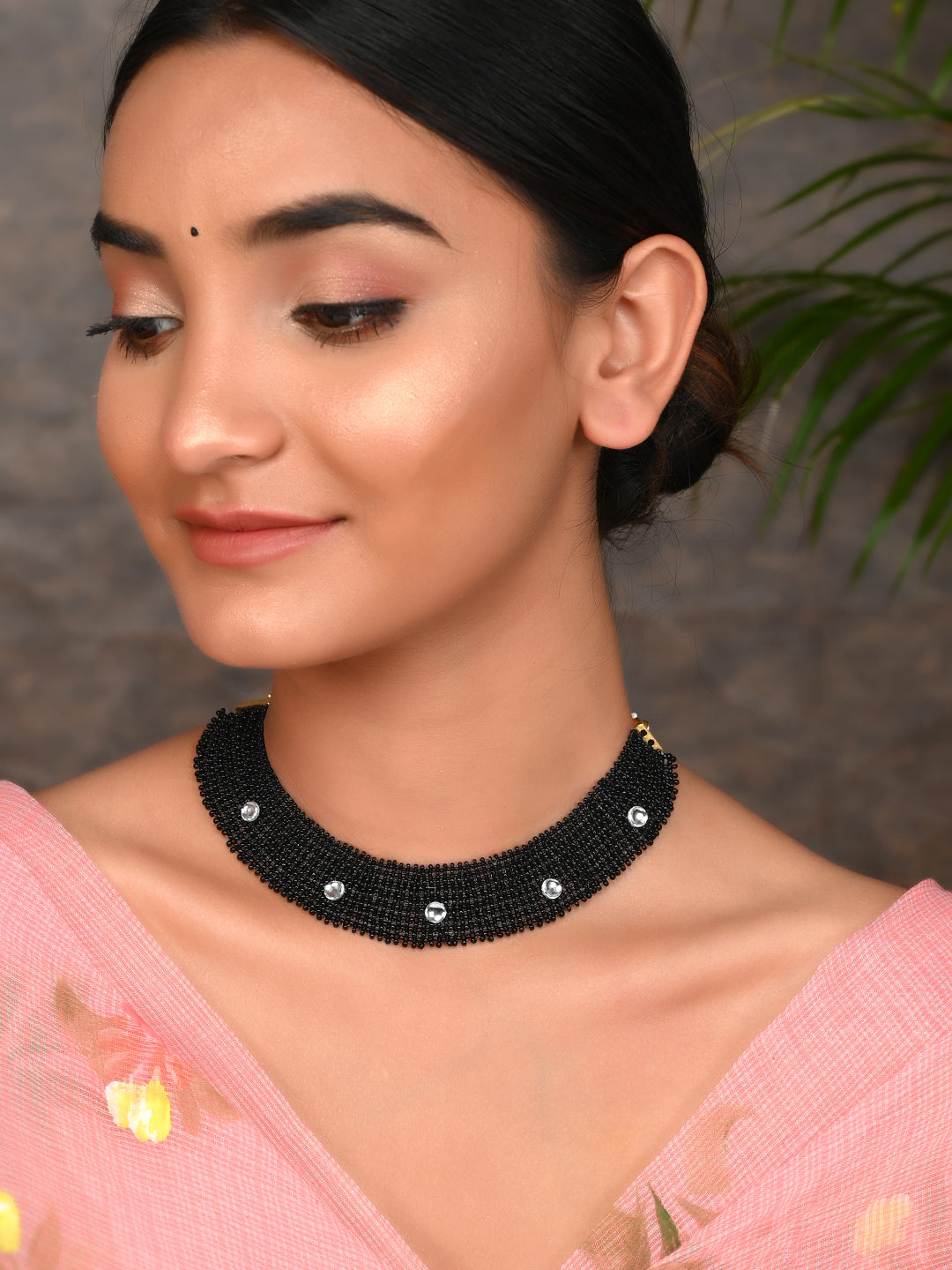 Kamakshi Black Thread Choker – The Jewelry Project India