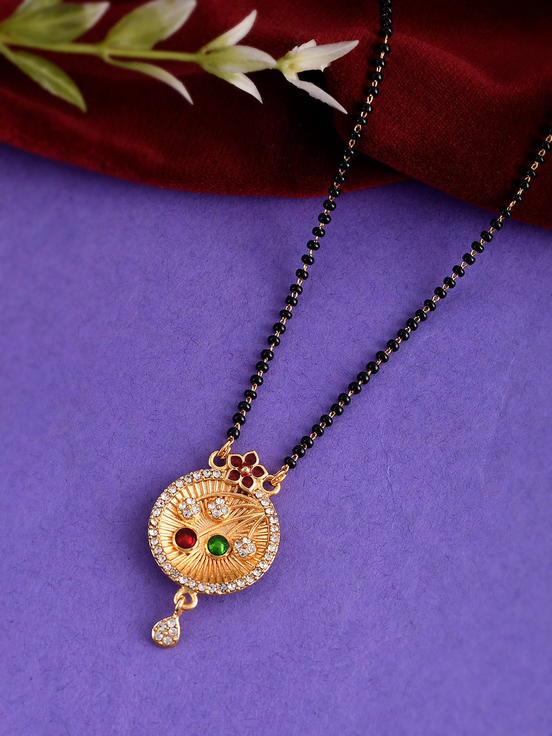 Gold Plated Pendant Handcrafted Mangalsutra for Women Online