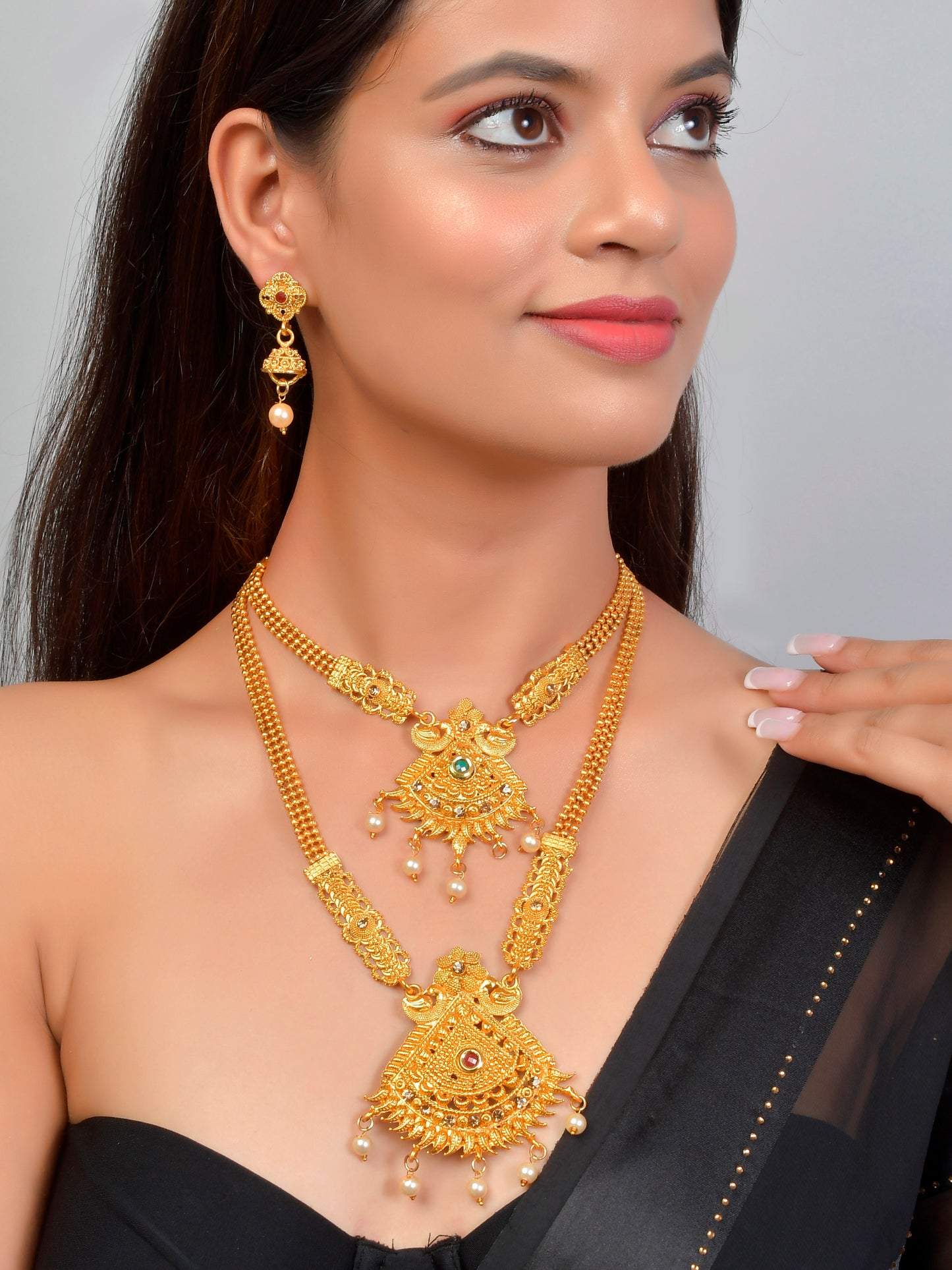 South Indian Layered Temple Jewellery Set