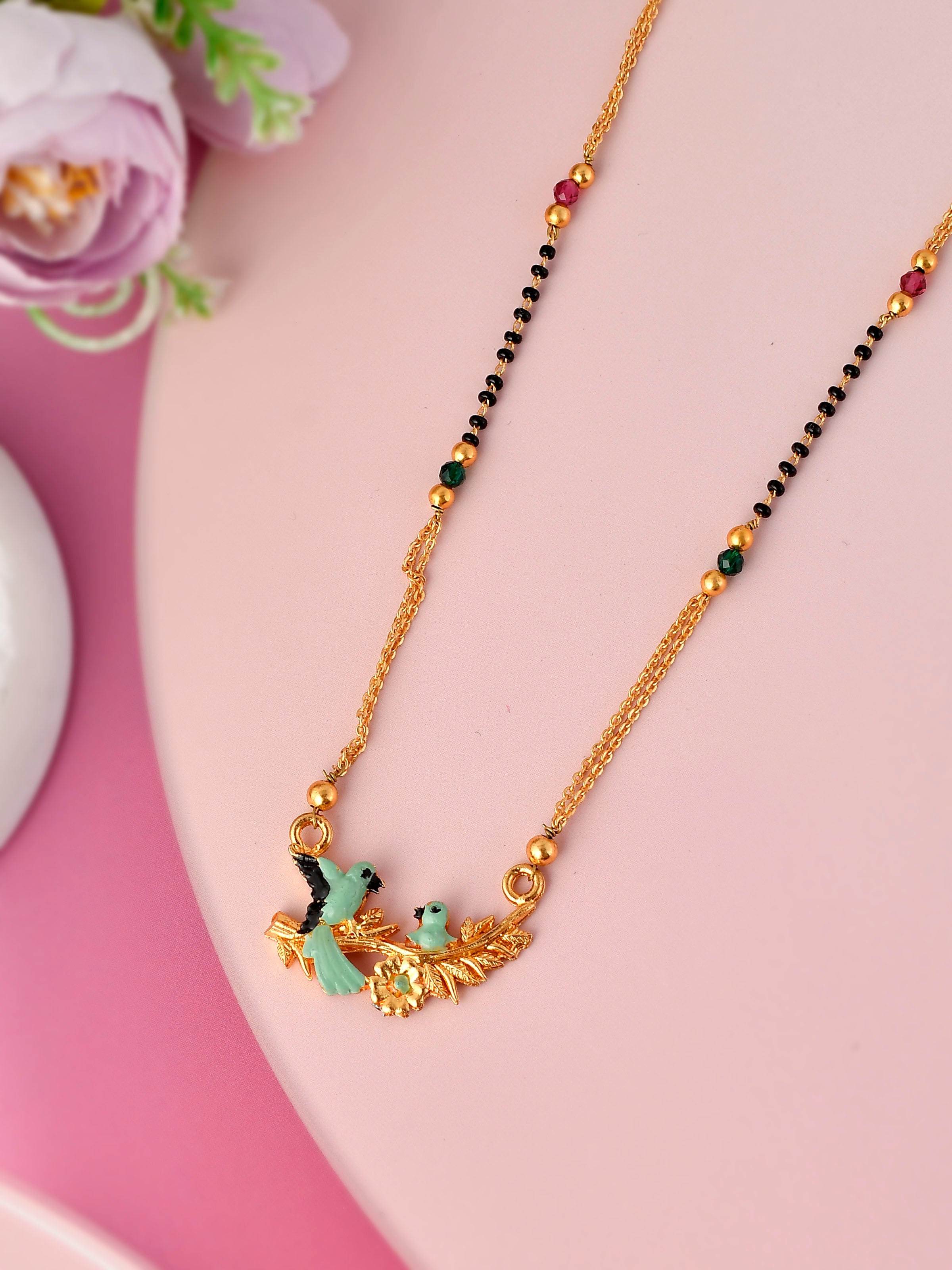 Peacock store pendant mangalsutra