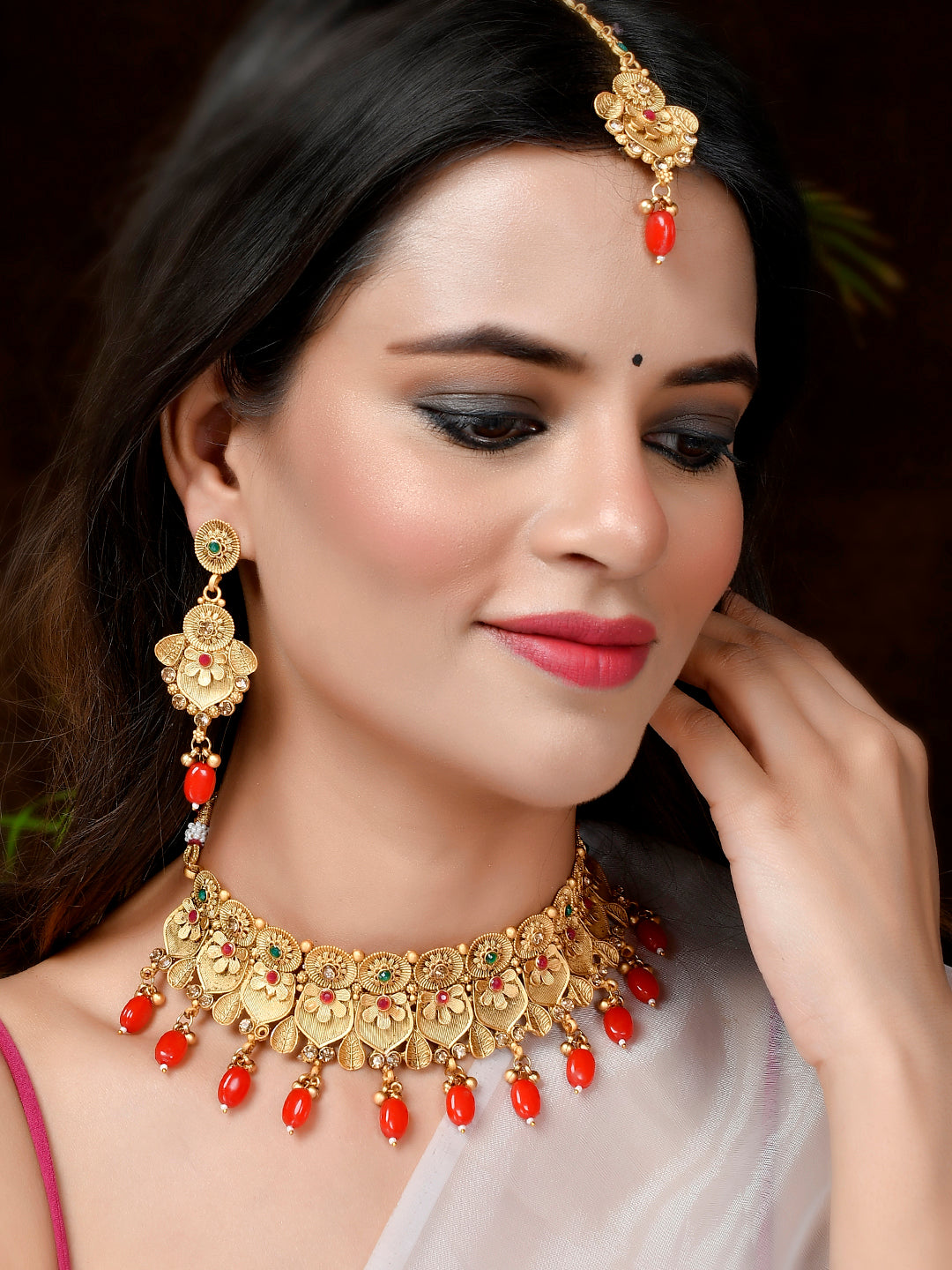 Gold Plated Brass Temple Jewellery Sets for Women Online