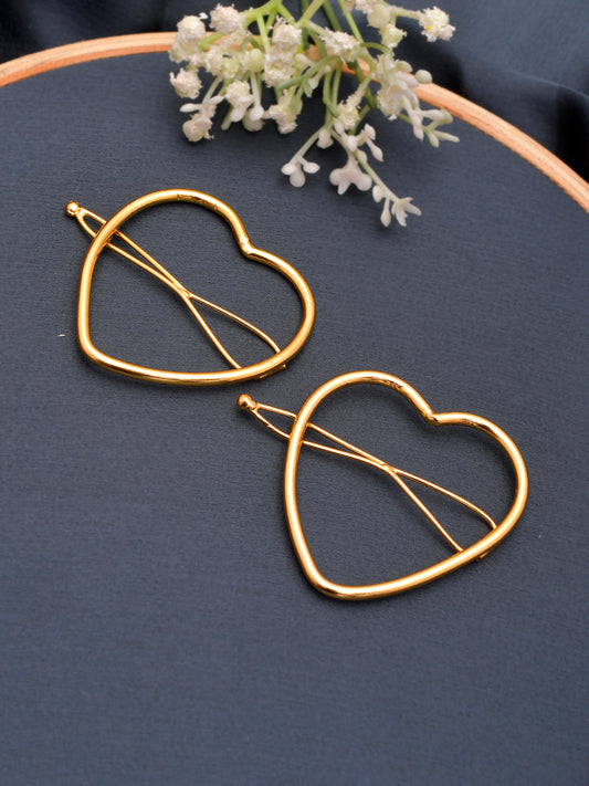 Women Gold Toned Set of 2 Bobby Pins for Women Online