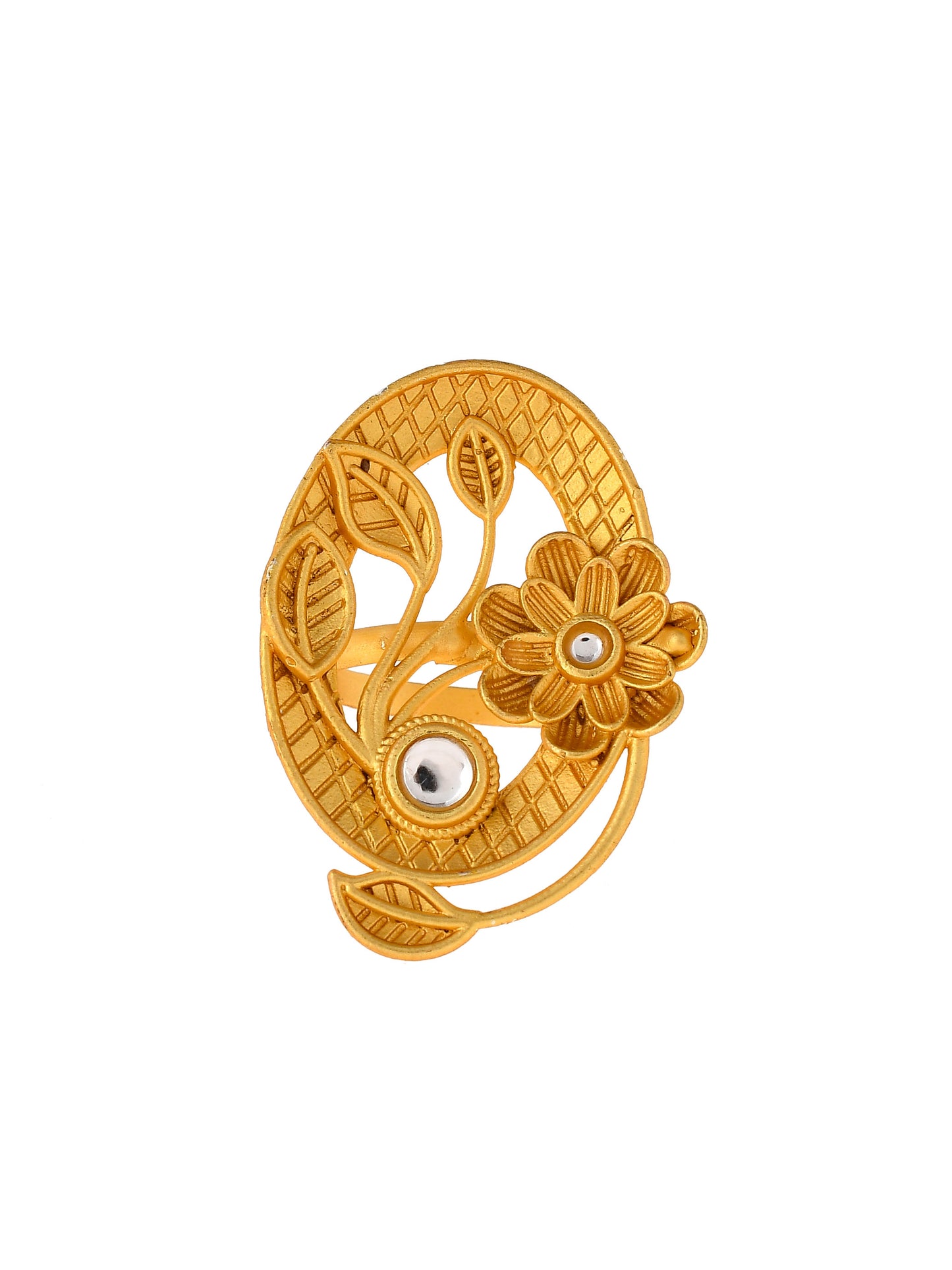 Gold Plated Handcrafted Ethnic Finger Ring