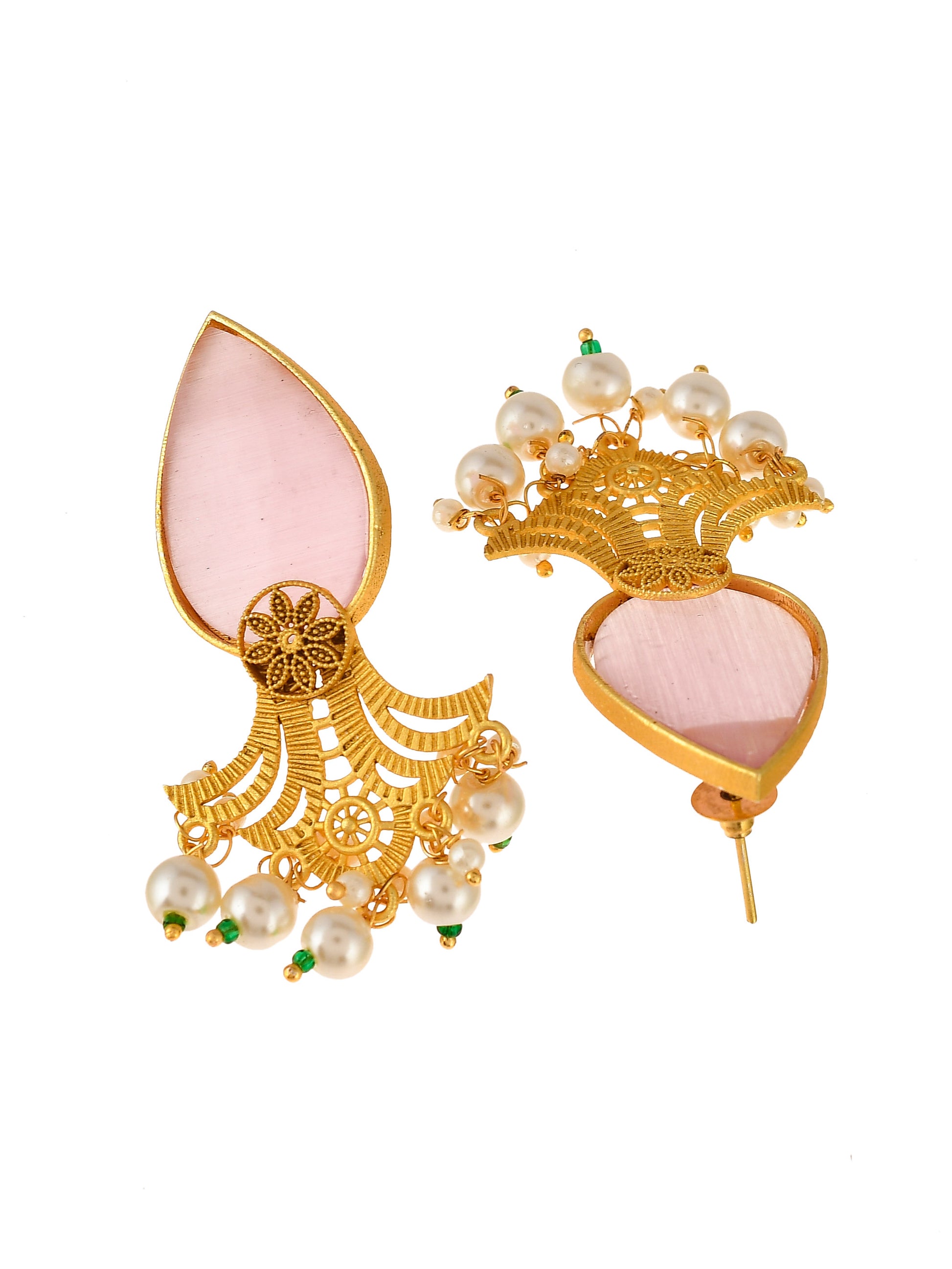 Gold-Toned Contemporary Jhumkas Earrings
