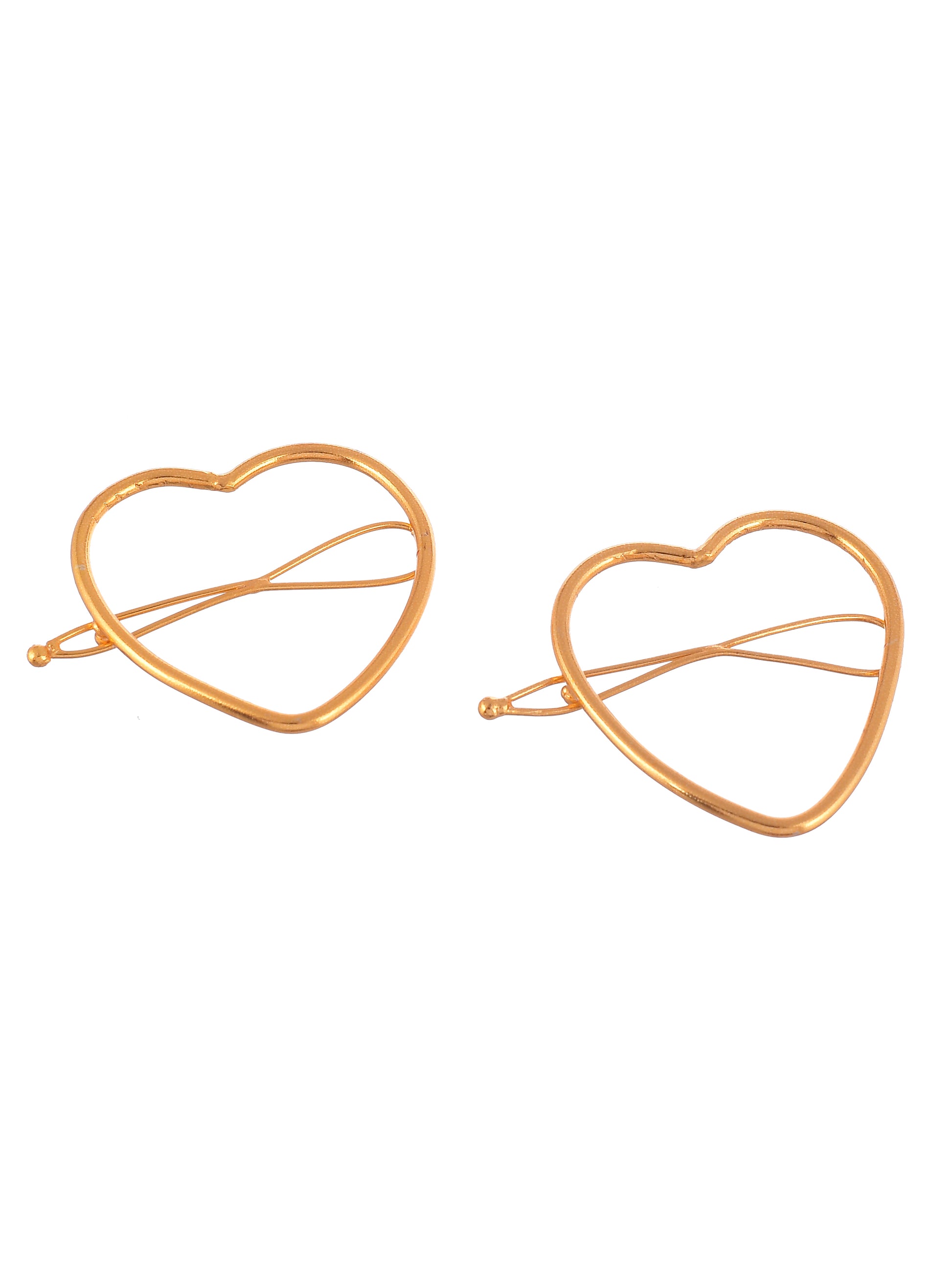 Women Gold Toned Set Of 2 Bobby Pins