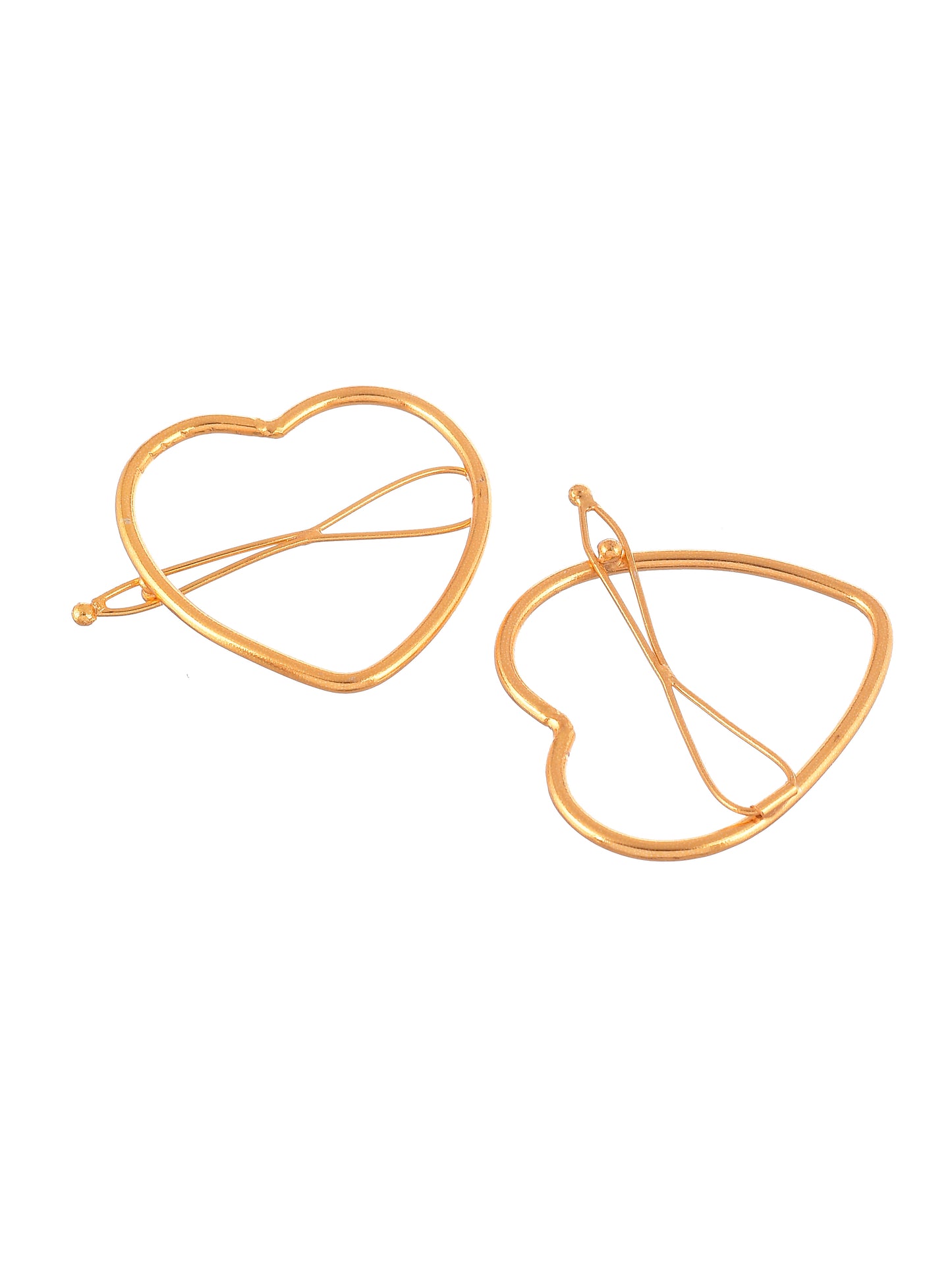 Women Gold Toned Set Of 2 Bobby Pins