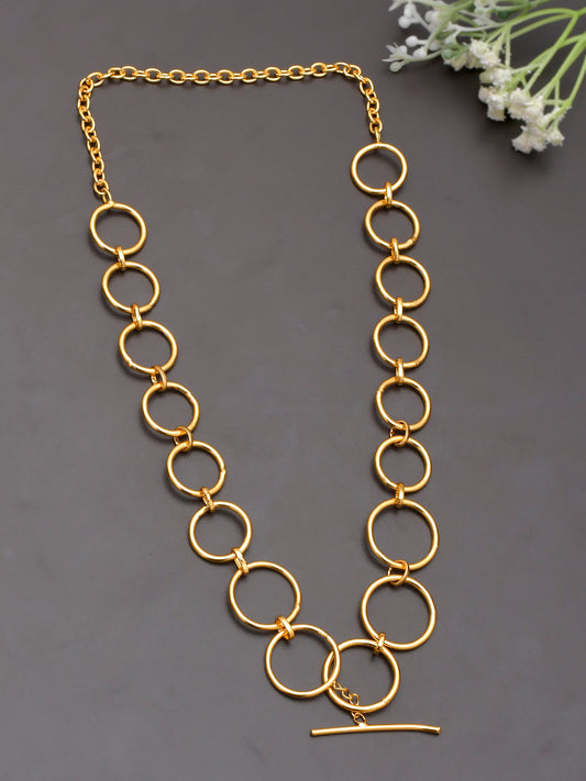 Gold Plated Circle Chain Gold Plated Necklaces for Women Online