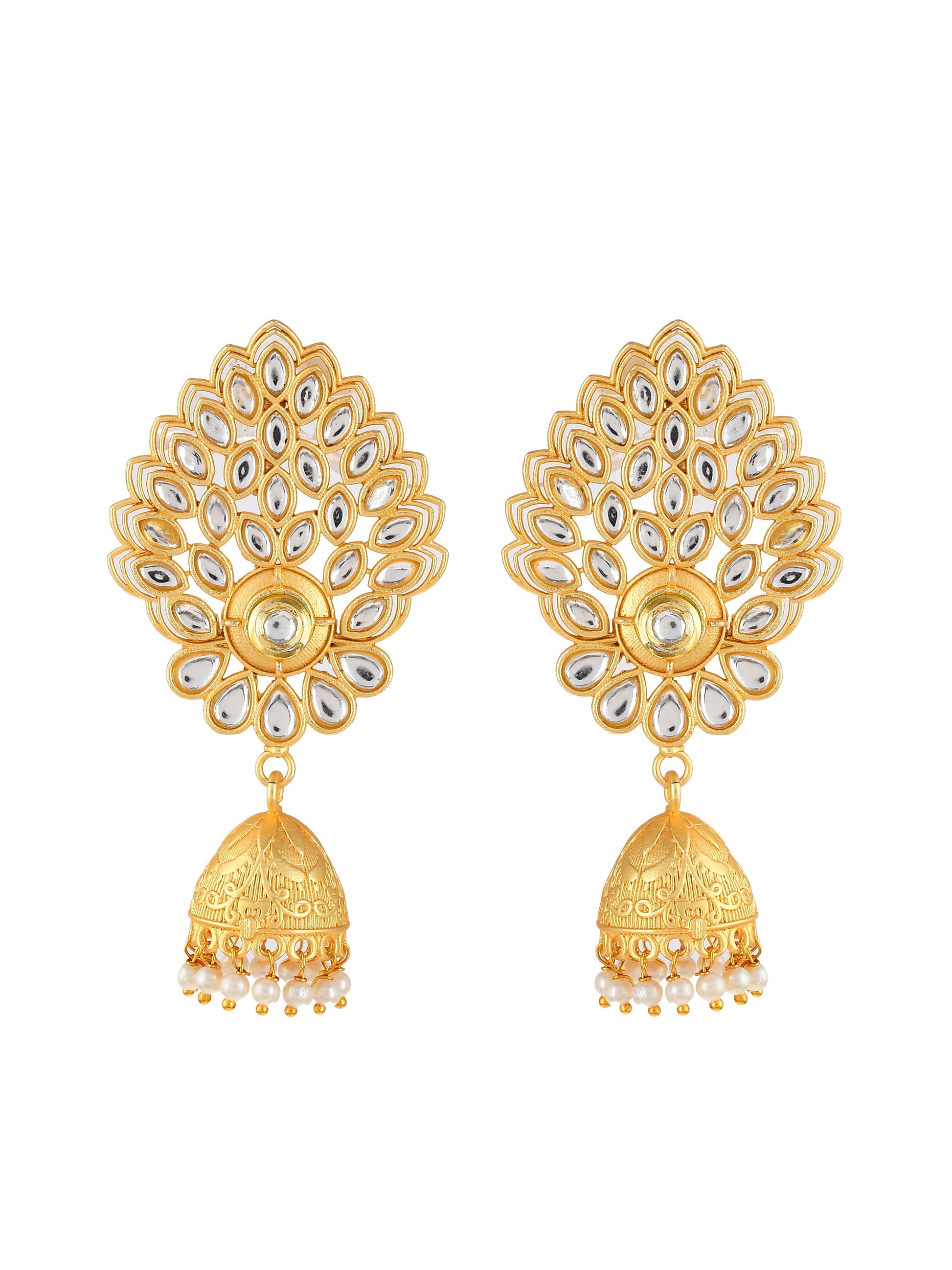Buy Gold-plated Classic Jhumkas Earrings for Women Online at