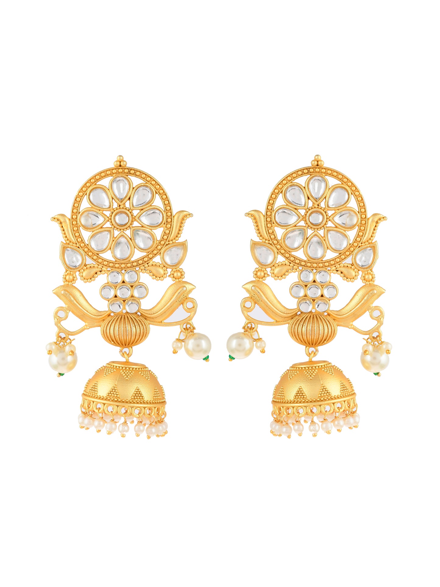 Gold-Plated Classic Jhumkas Earrings