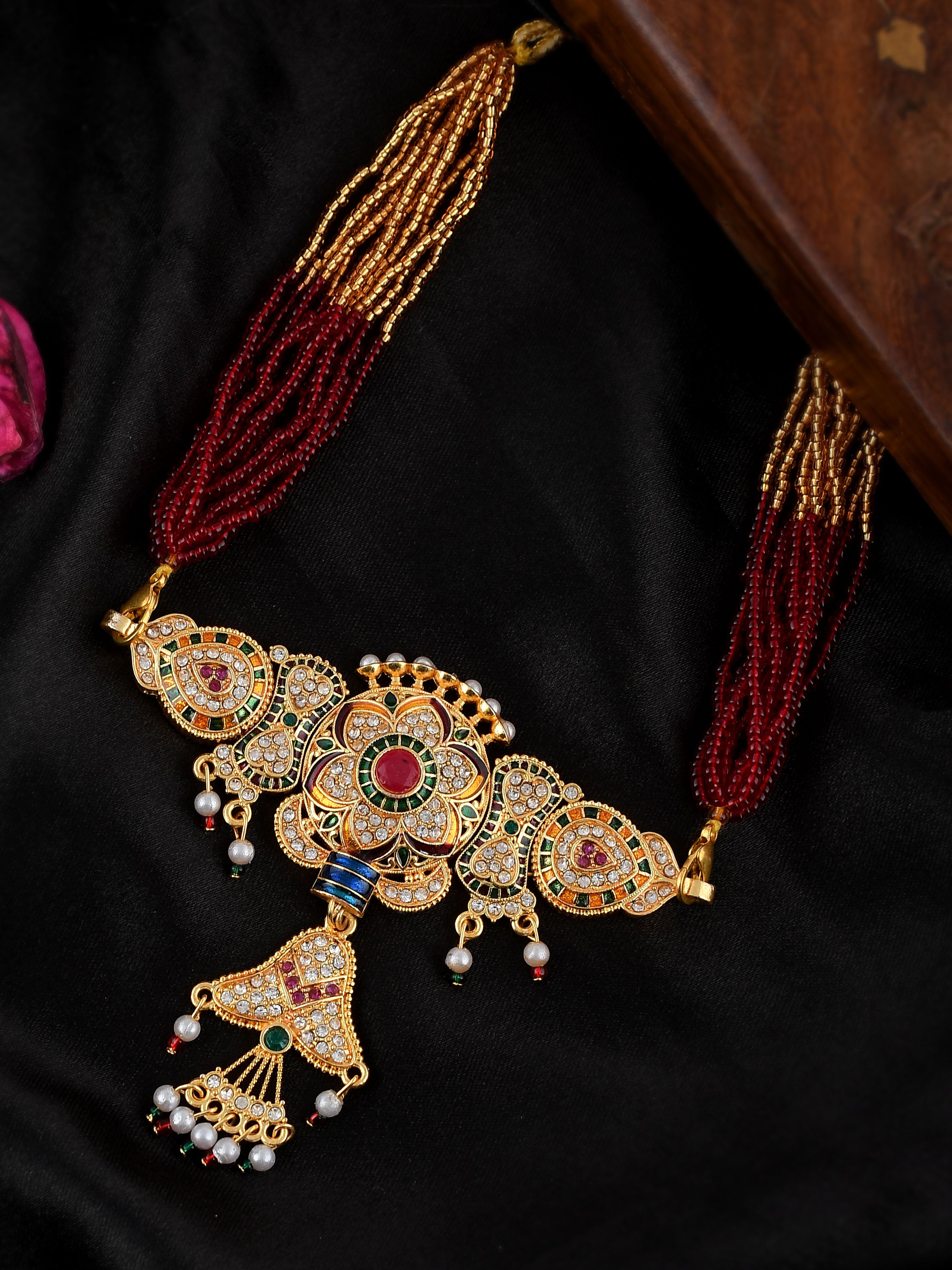 Rajputi gold store necklace