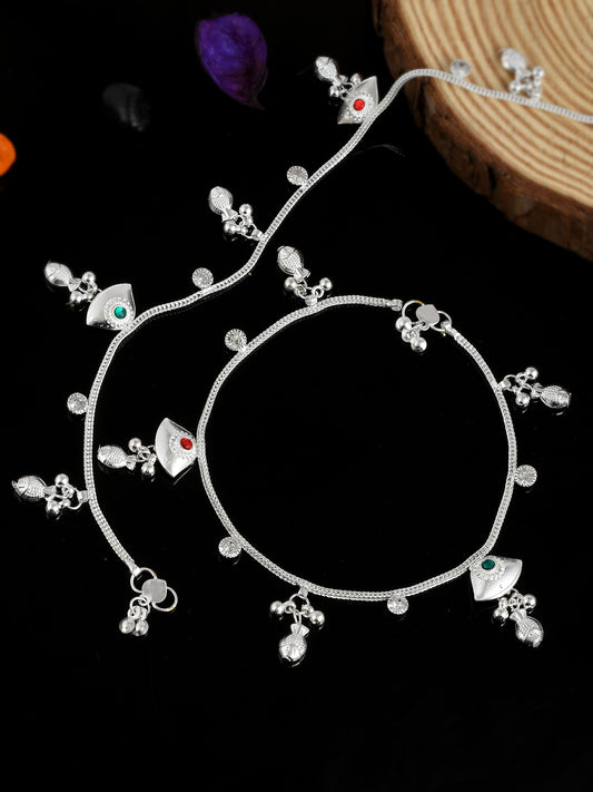 Silver Plated Ankle Chain Payal - Anklets for Women Online