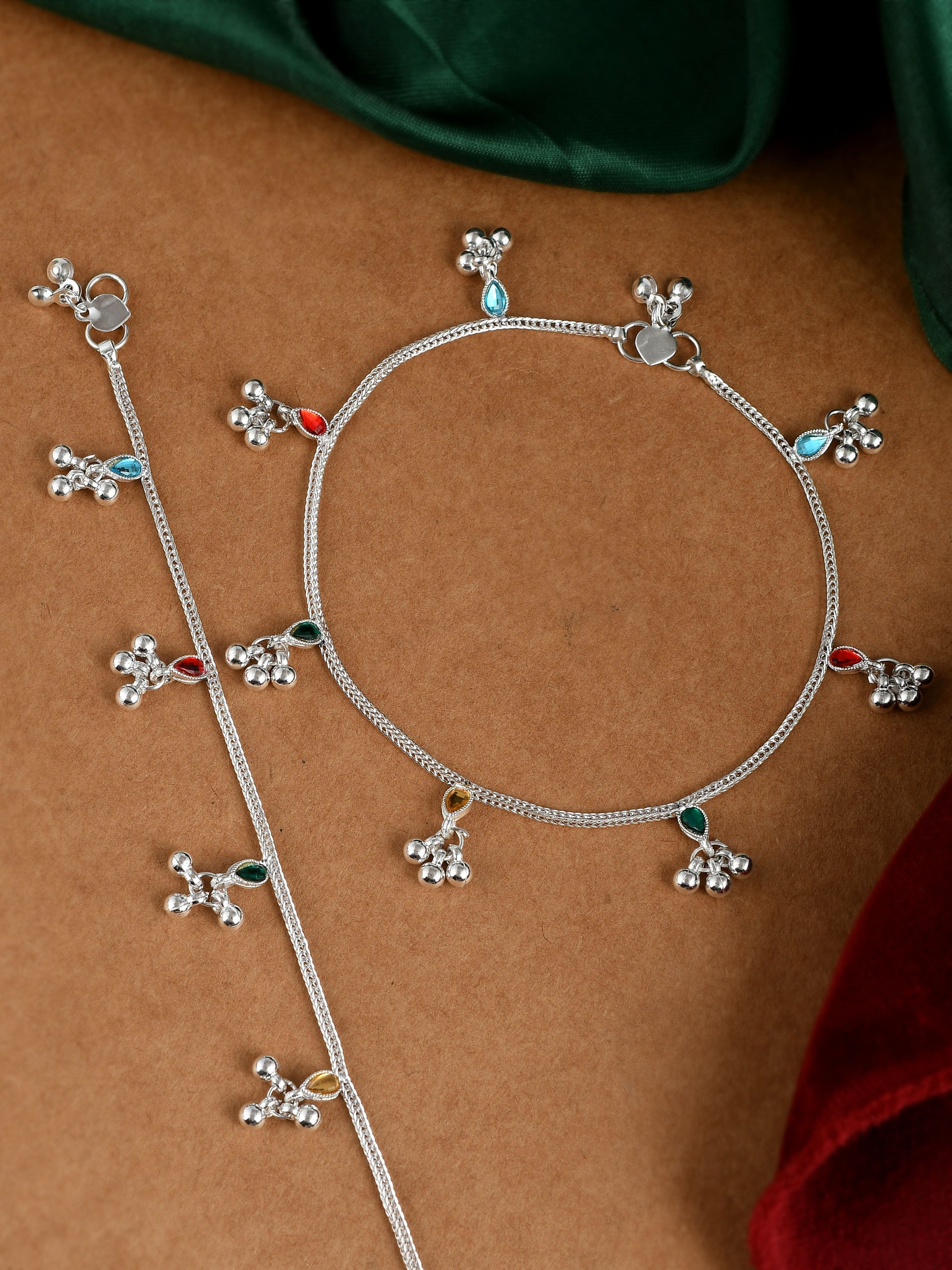 Buy Silver Anklets Traditional Kolusu Payal for Women/girls Online