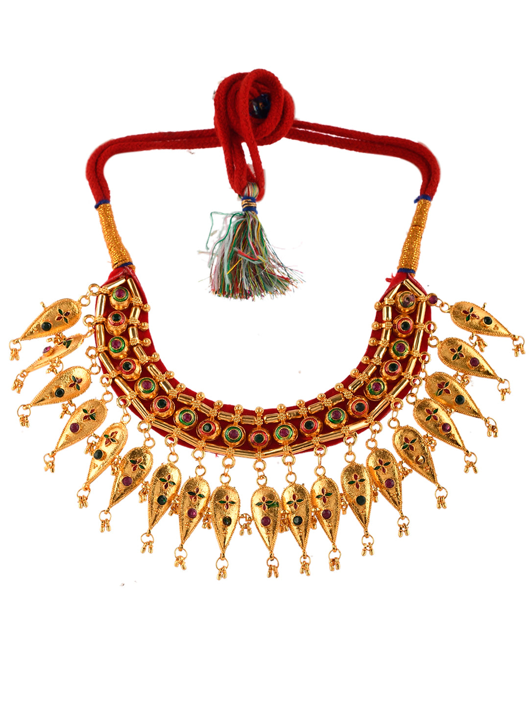 Gold Plated Meenakari Ethnic Necklace