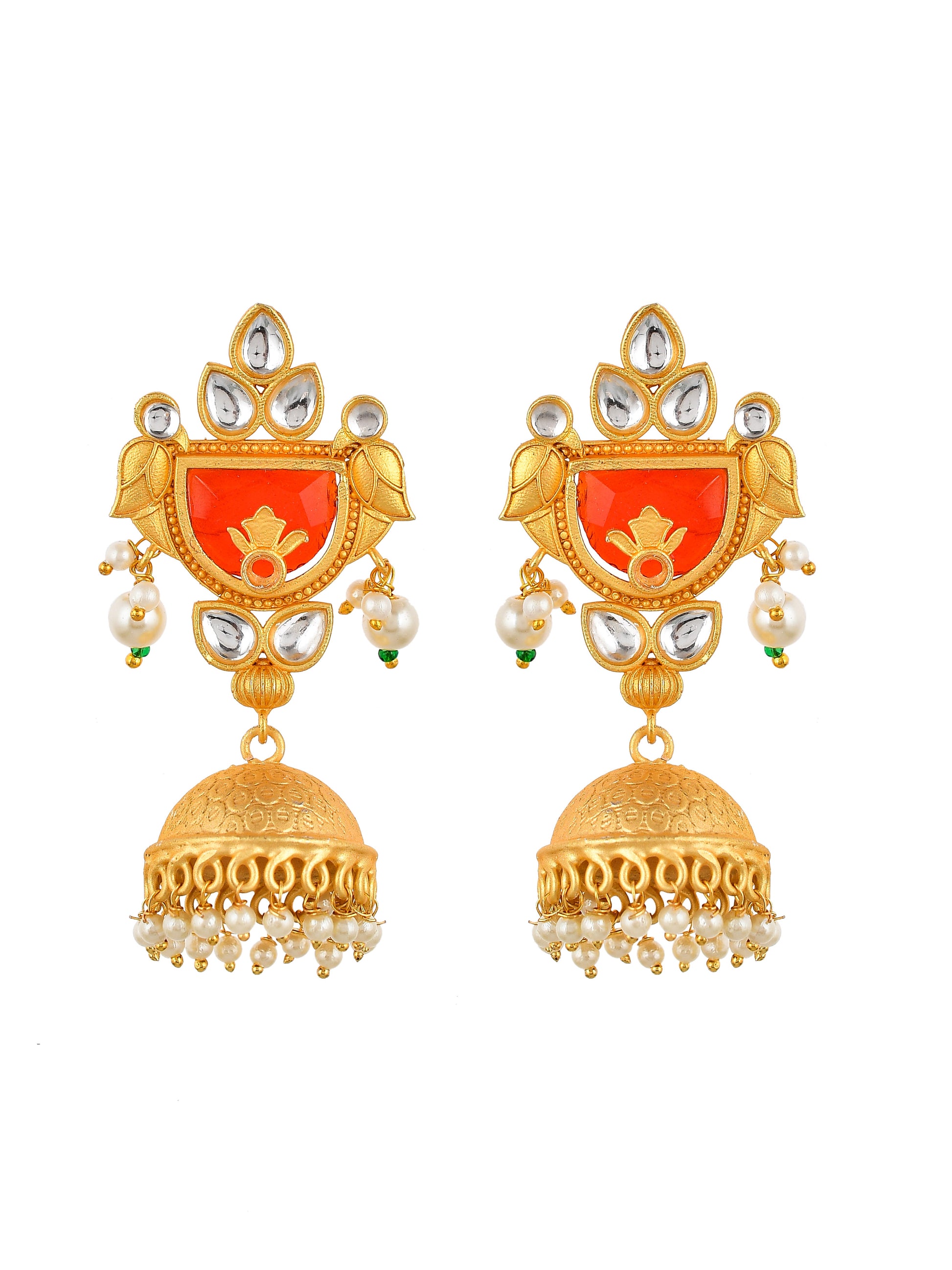 Kundan Ethnic Jhumka earrings