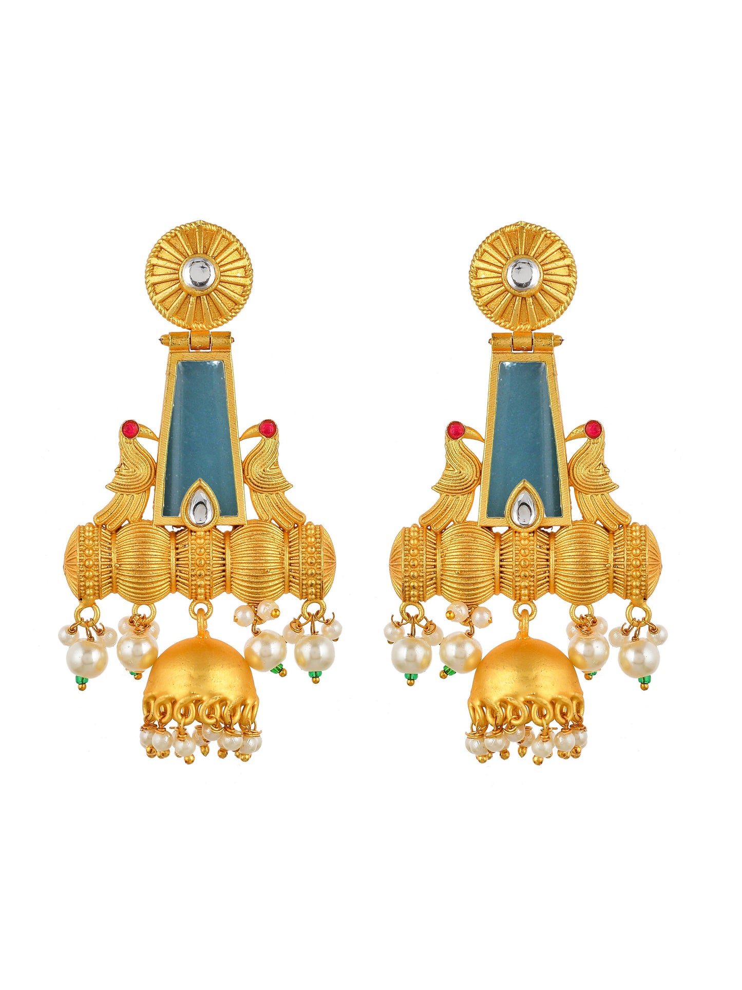 Ethnic Chandbali jhumka earrings