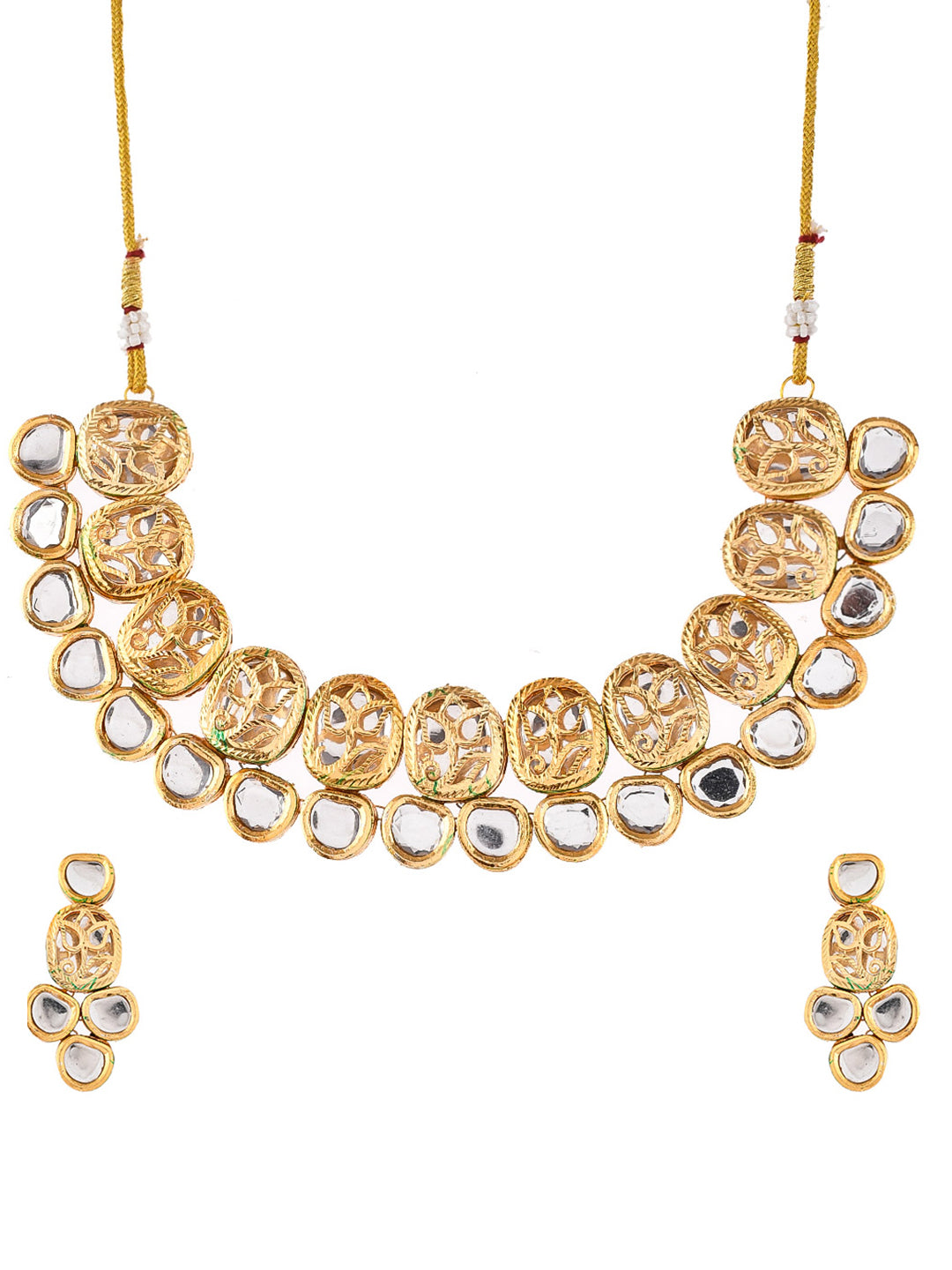 Gold Plated Kundan Heavy Jewellery Set