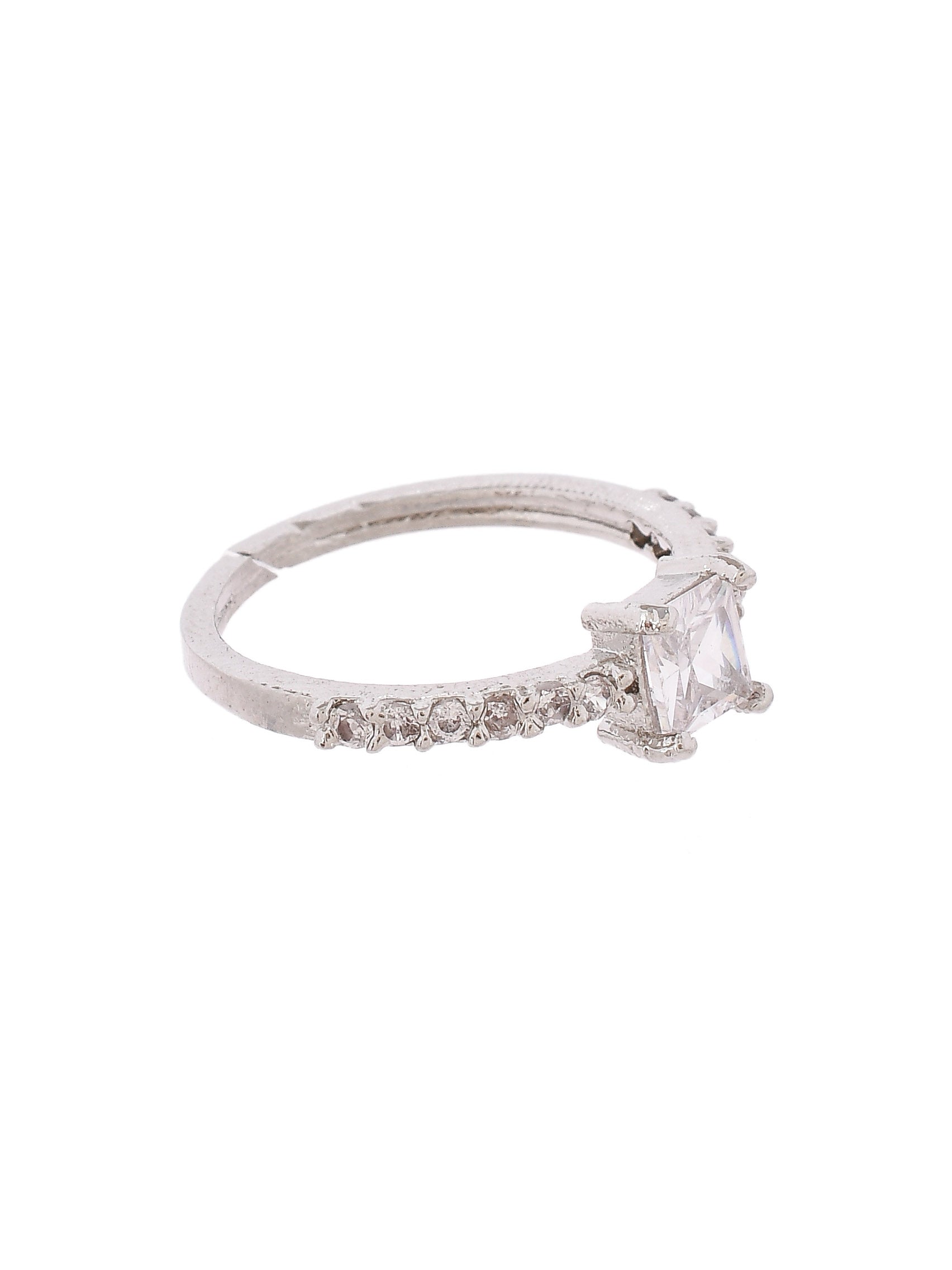 American Diamond Western Adjustable Finger Ring