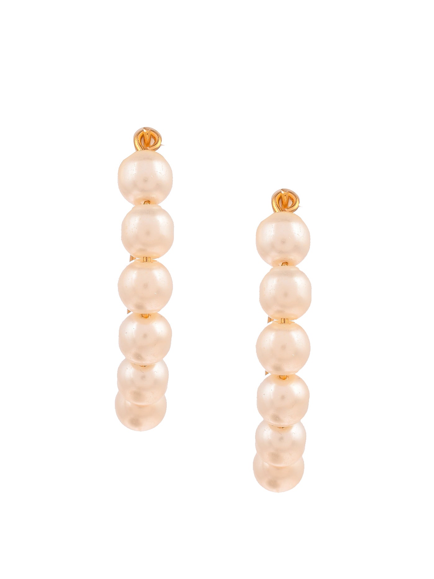 Gold Tone Pearl Dangle Western Earring