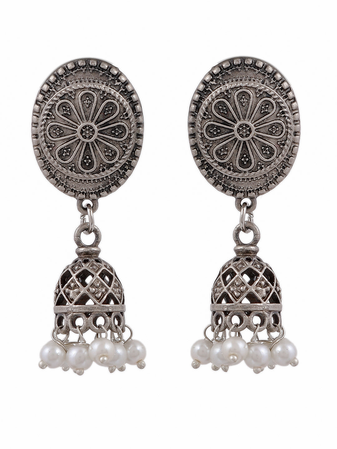 Statement Jewellery Oxidised Jhumka Earrings For Women
