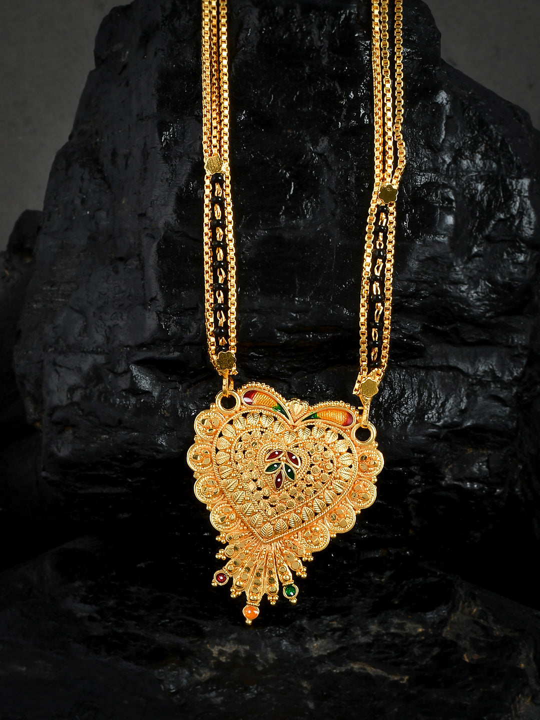 Gold Plated Radha Pendant Mangalsutra for Women Online