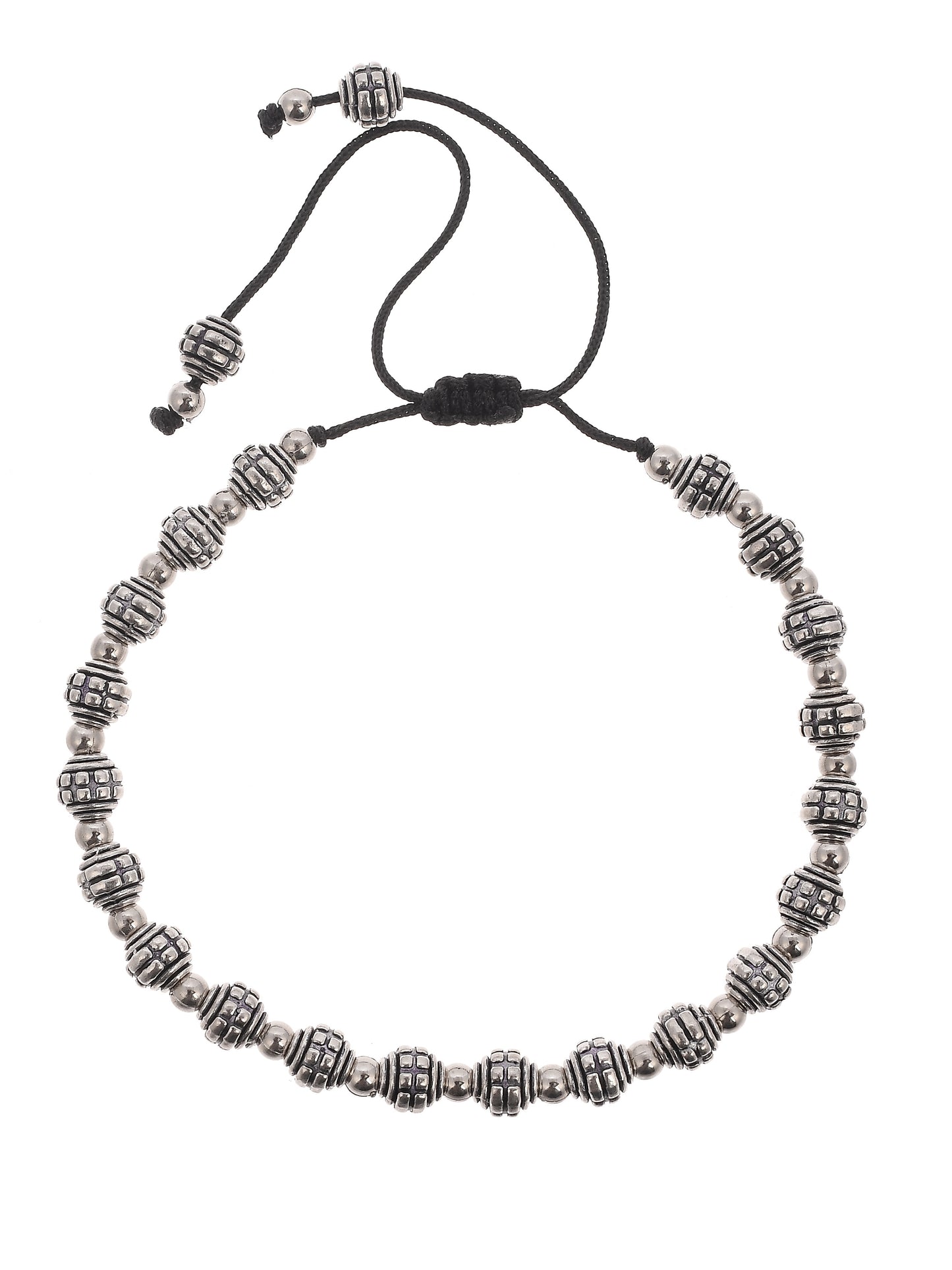 Silver Plated Oxidized Black Thread Payals for women