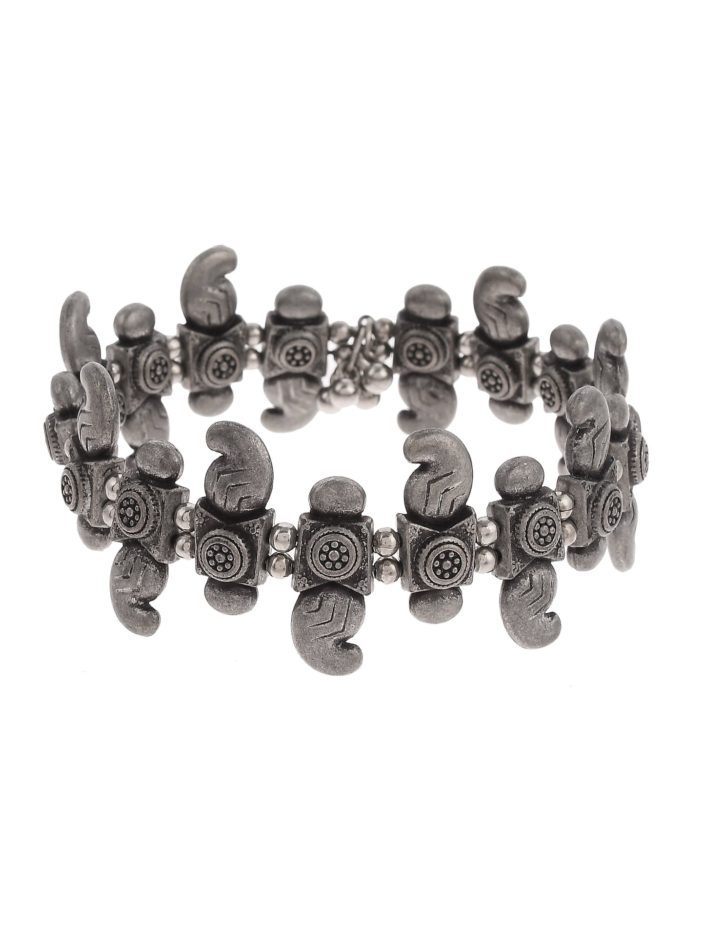 Silver Plated Oxidized Silver Plated bracelet
