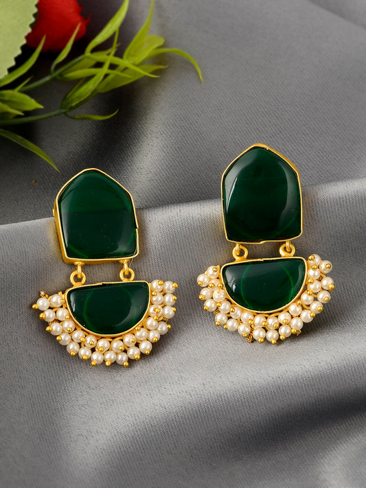 Gold Plated Traditional Beads Drop Earrings for Women Online