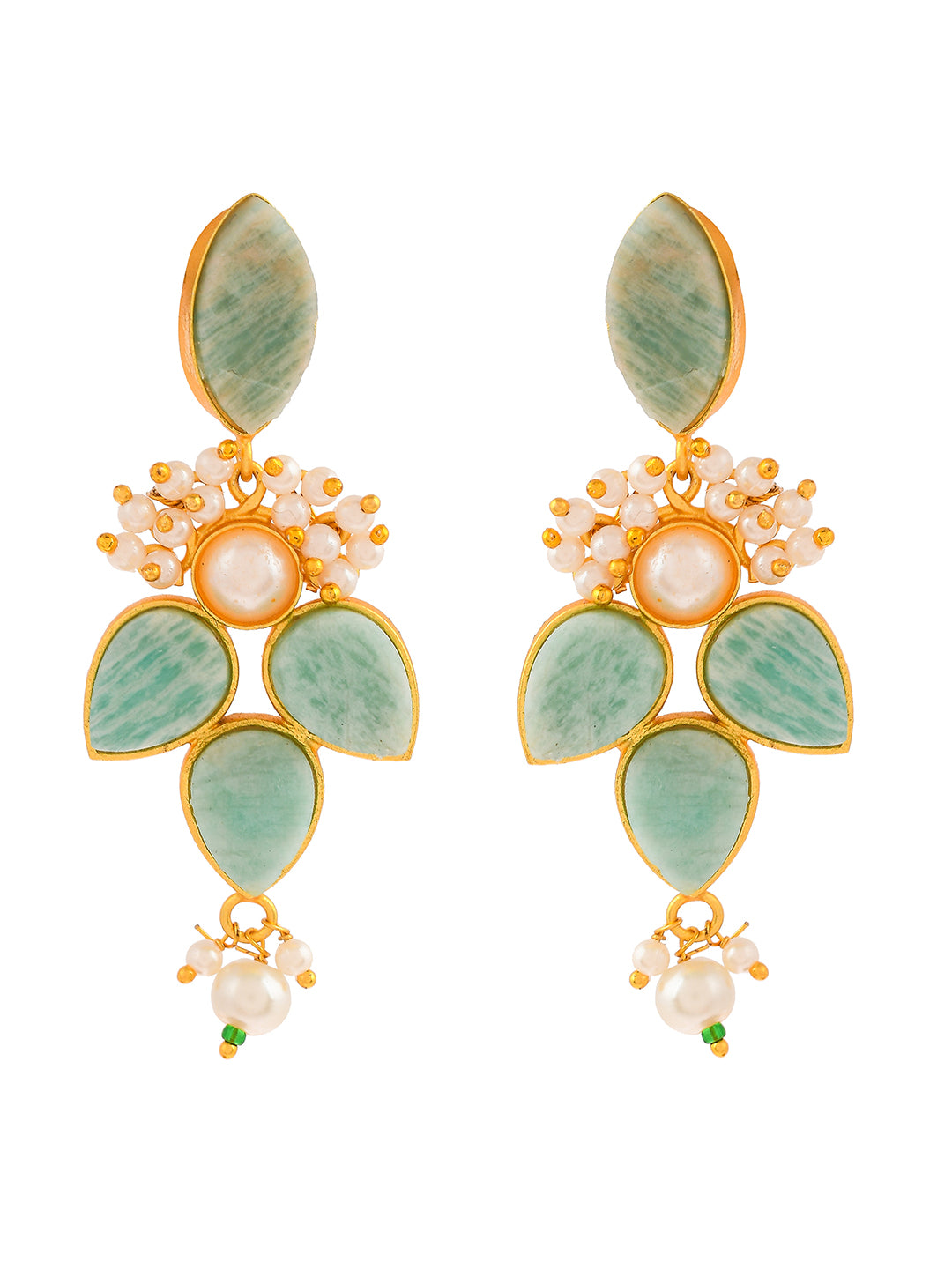 Gold Plated Handcrafted Floral Ethnic Earrings