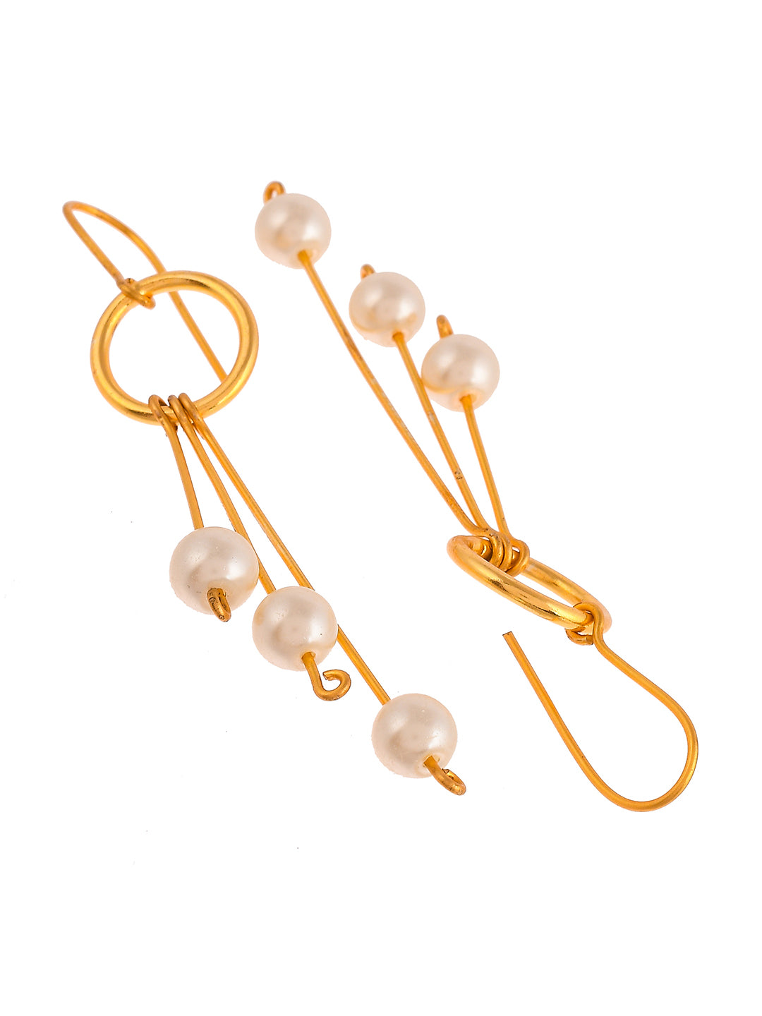 Gold Plated Pearl Beads Western Drop Earring