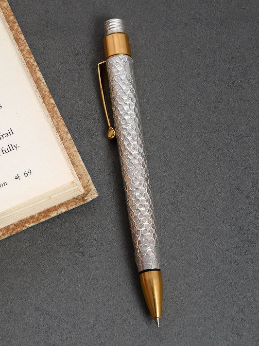 Chequered Sterling Silver Pen for Gift - Silver Articles Online