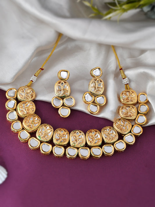 Gold Plated Kundan Heavy Jewellery Set