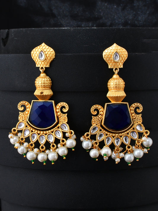 Gold Plated chandbali earrings