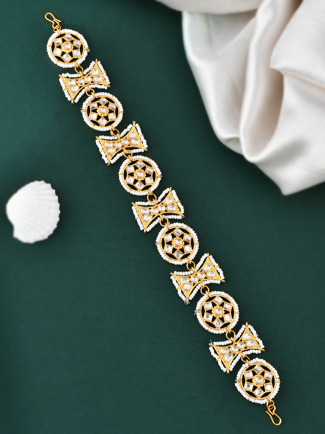 Ethnic Kundan Wedding Head Chain Jewellery