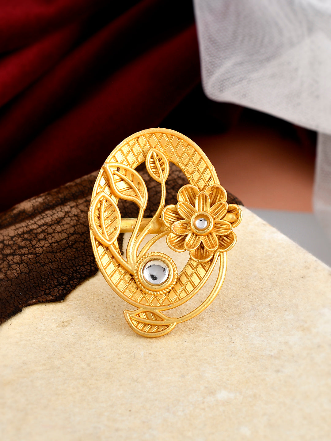 Gold Plated Handcrafted Ethnic Finger Rings for Women Online