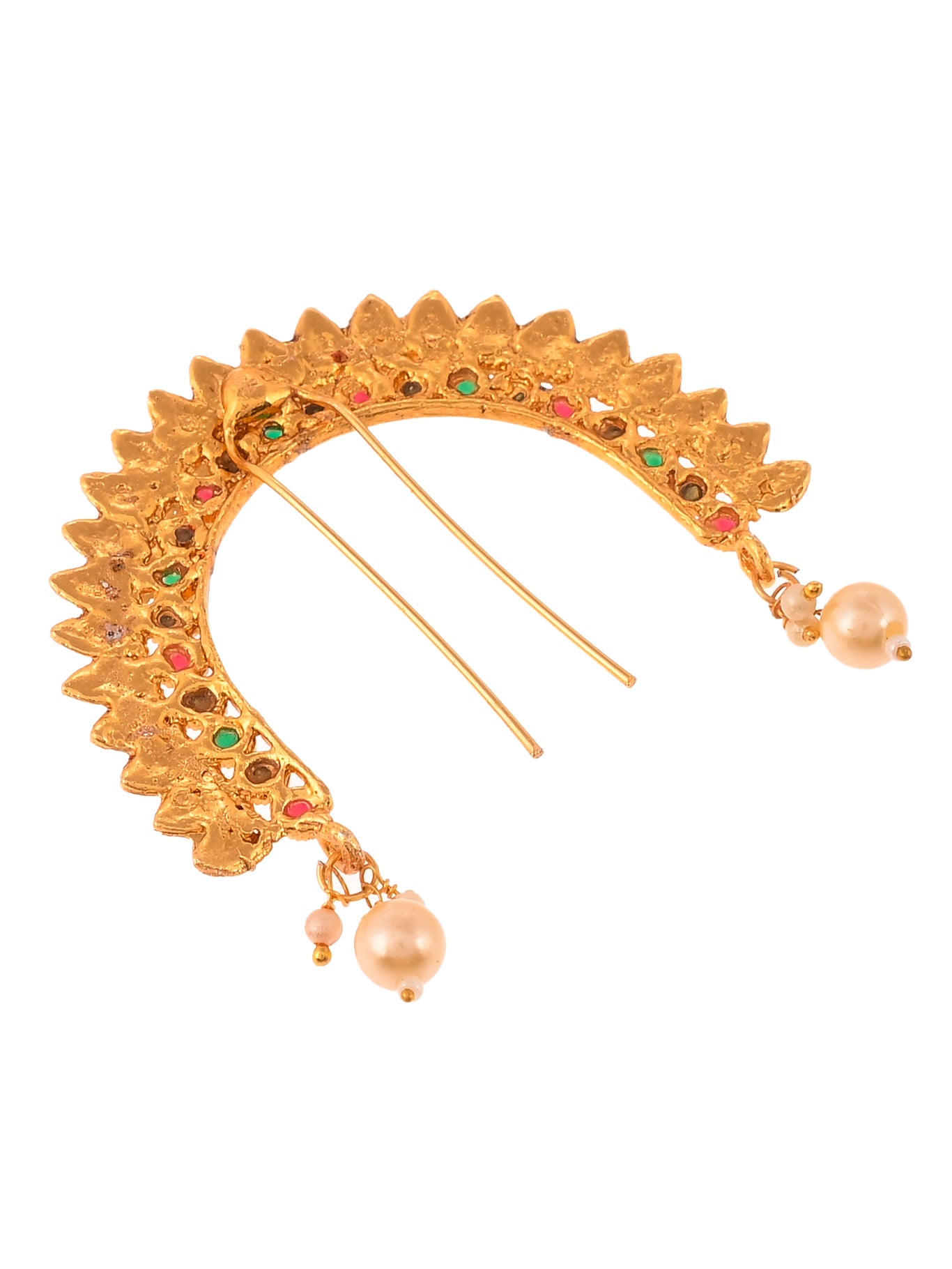Gold Plating Multi Ethnic Wedding Hair Bun Pin
