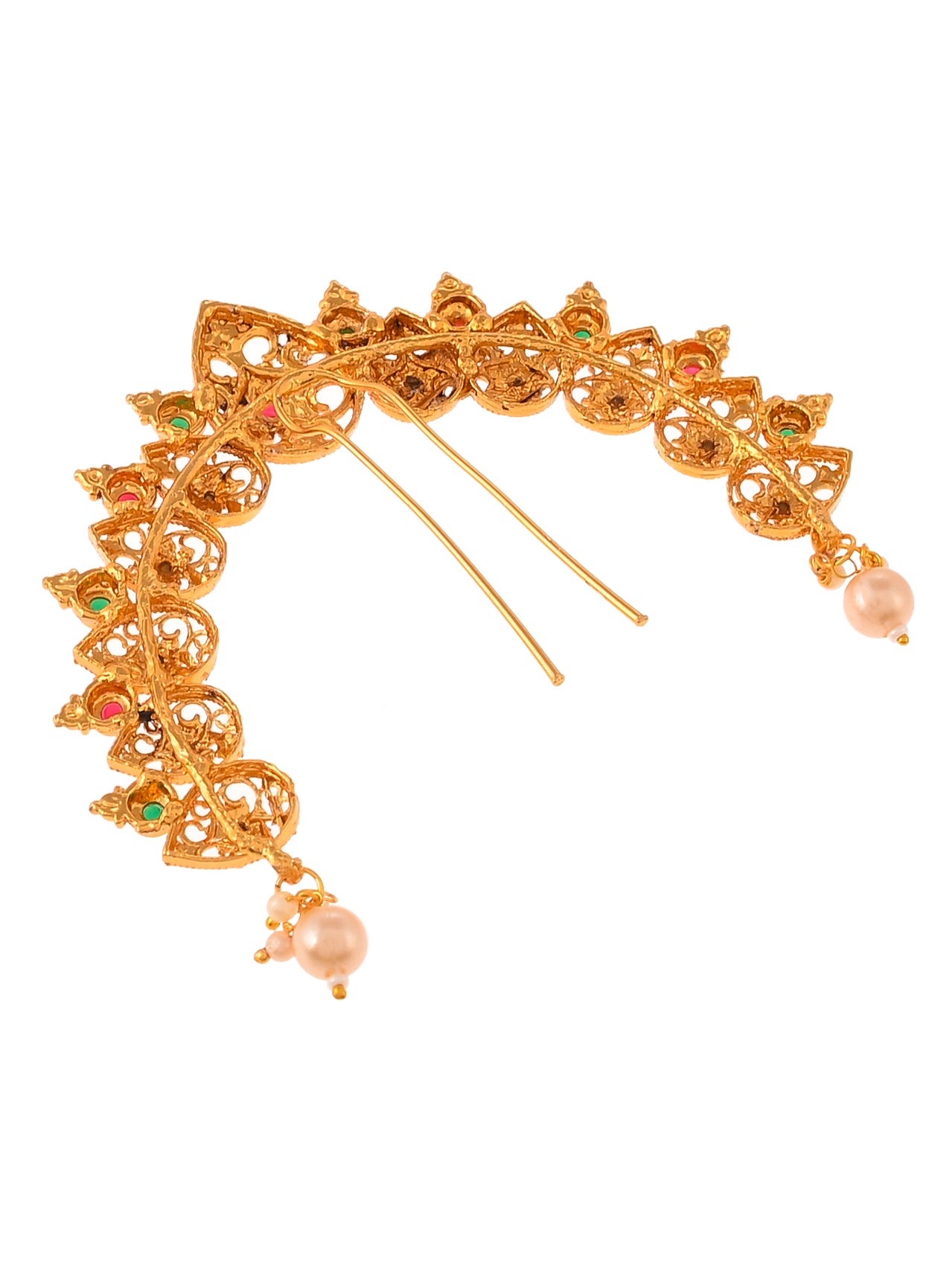 Gold Plated Ethnic Wedding Hair Bun Pin