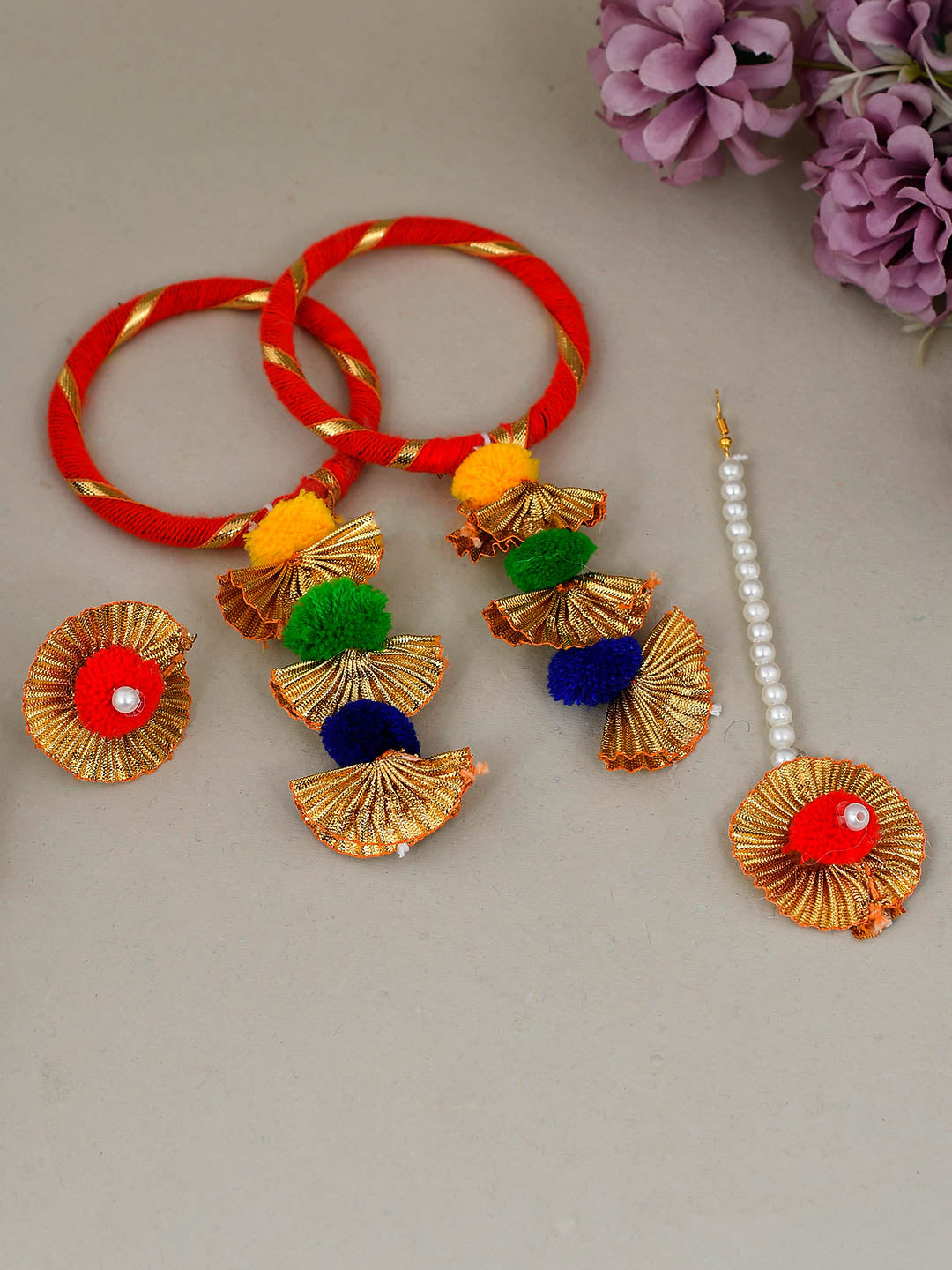 Elegant Handcrafted Designs - Handmade Gota Patti earrings ❤️❤️ | Facebook